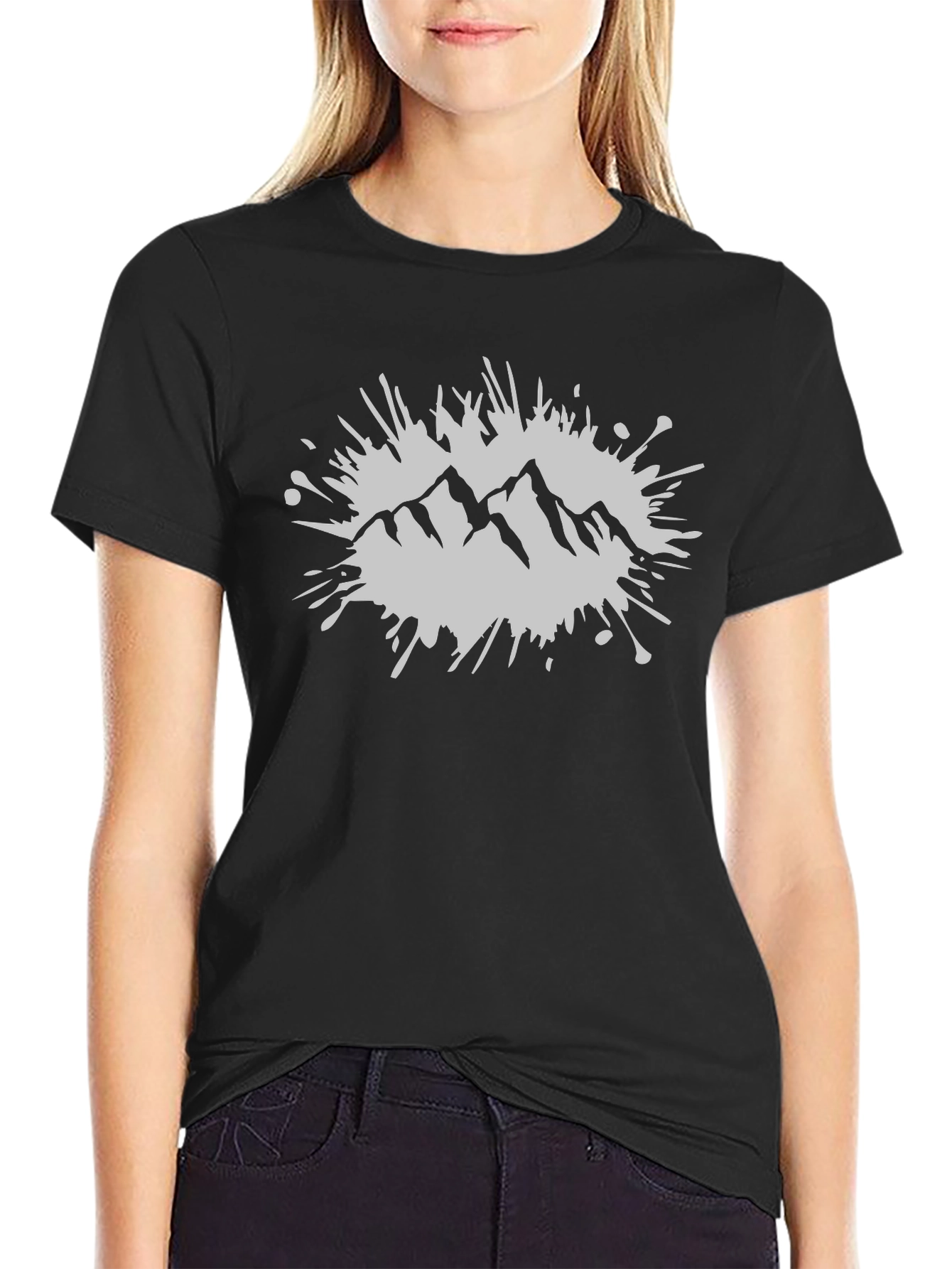 Mountain Graphic Tee - Stylish Black T-Shirt