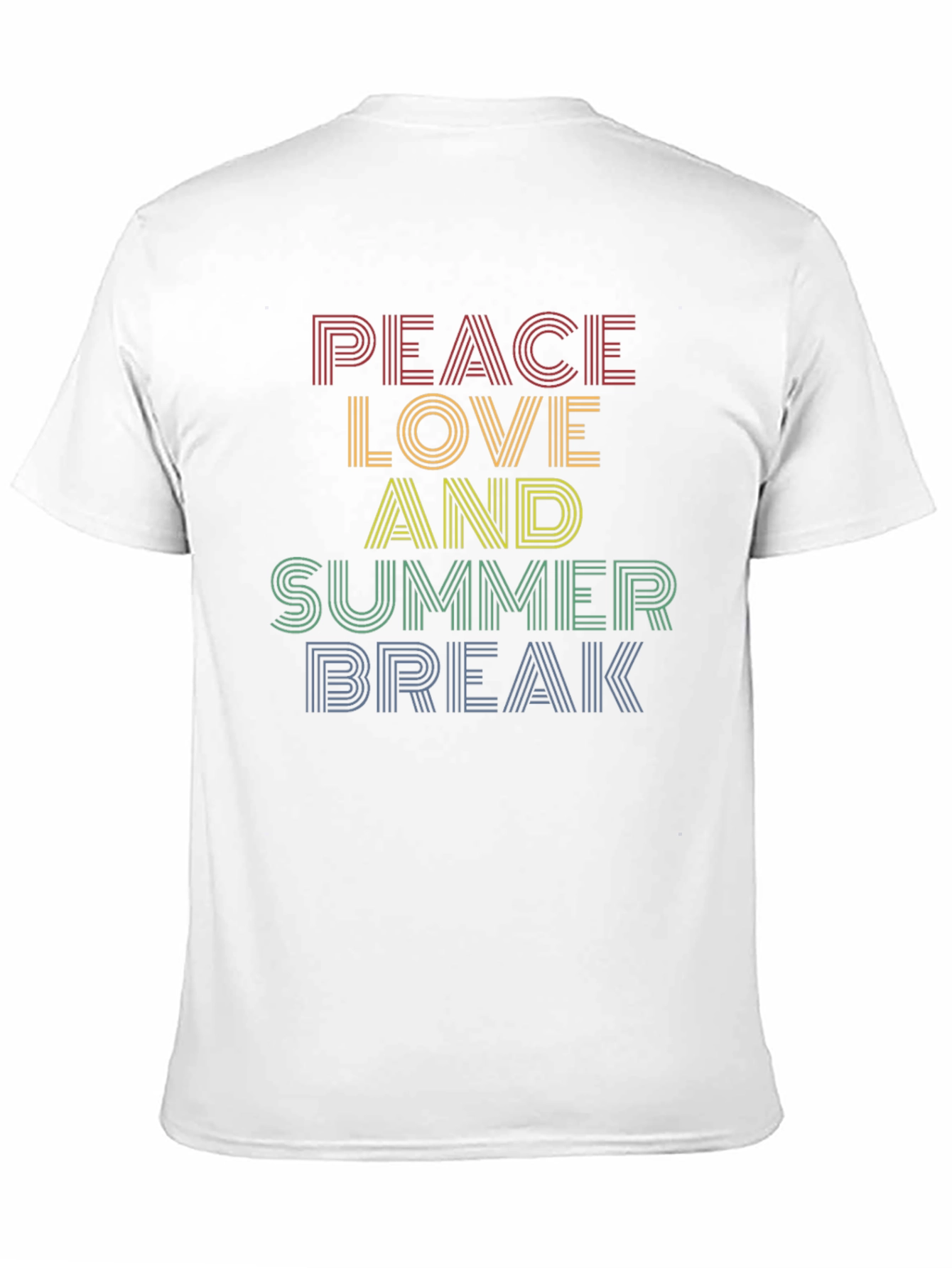 Peace Love Summer Break Retro T-Shirt