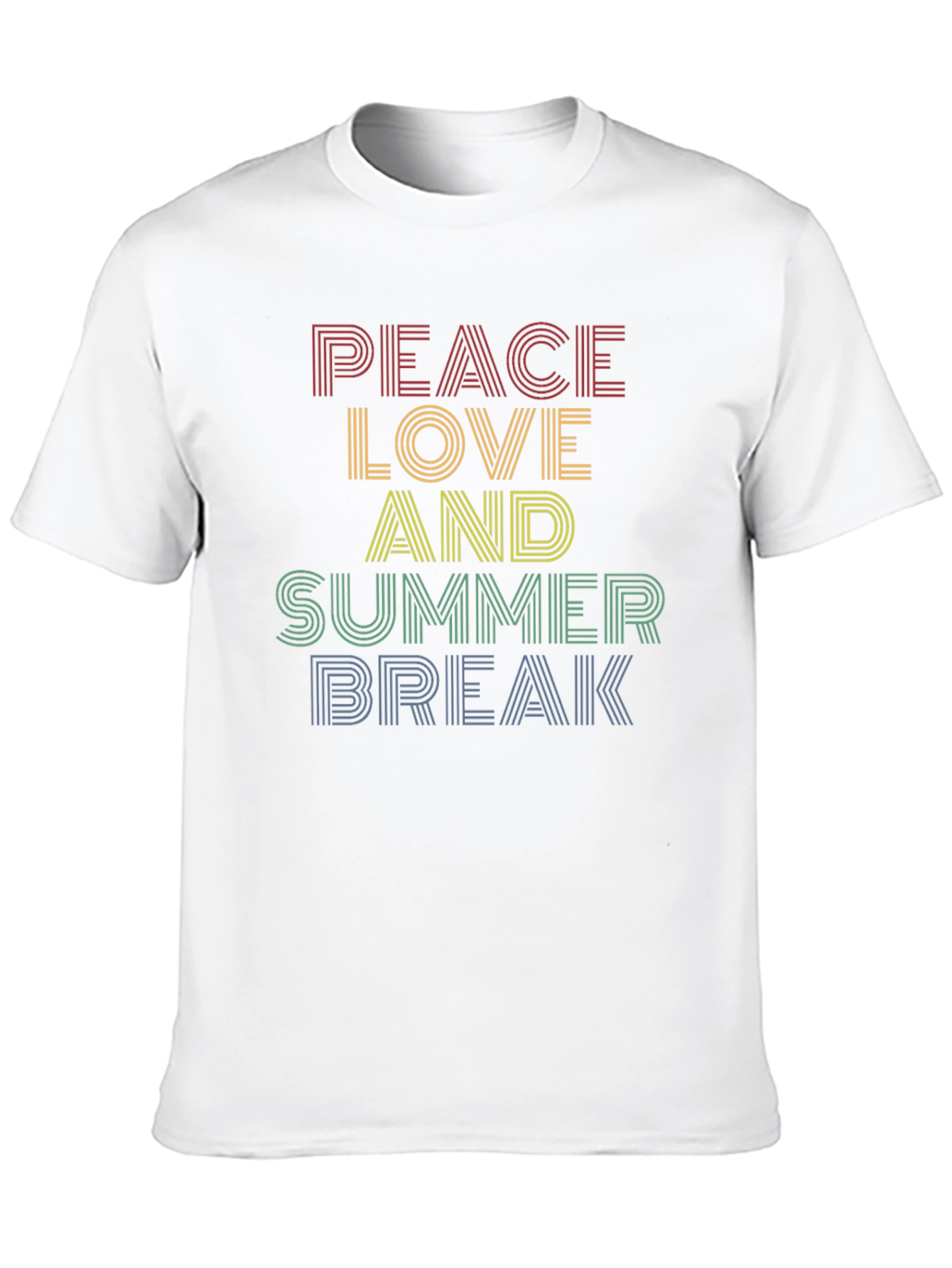Peace Love Summer Break Retro T-Shirt