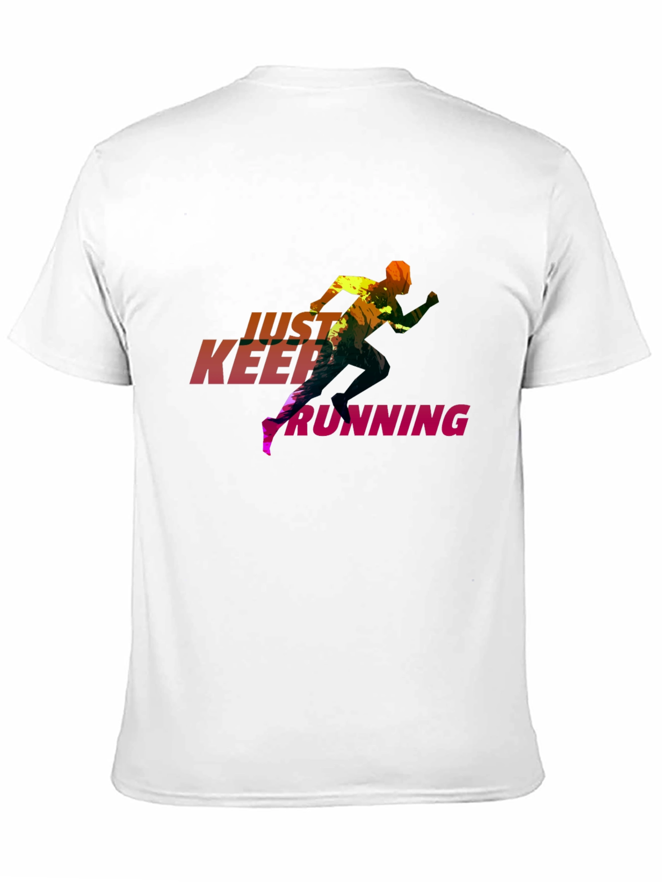 Just Keep Running Graphic Tee - Sleek Black T-Shirt