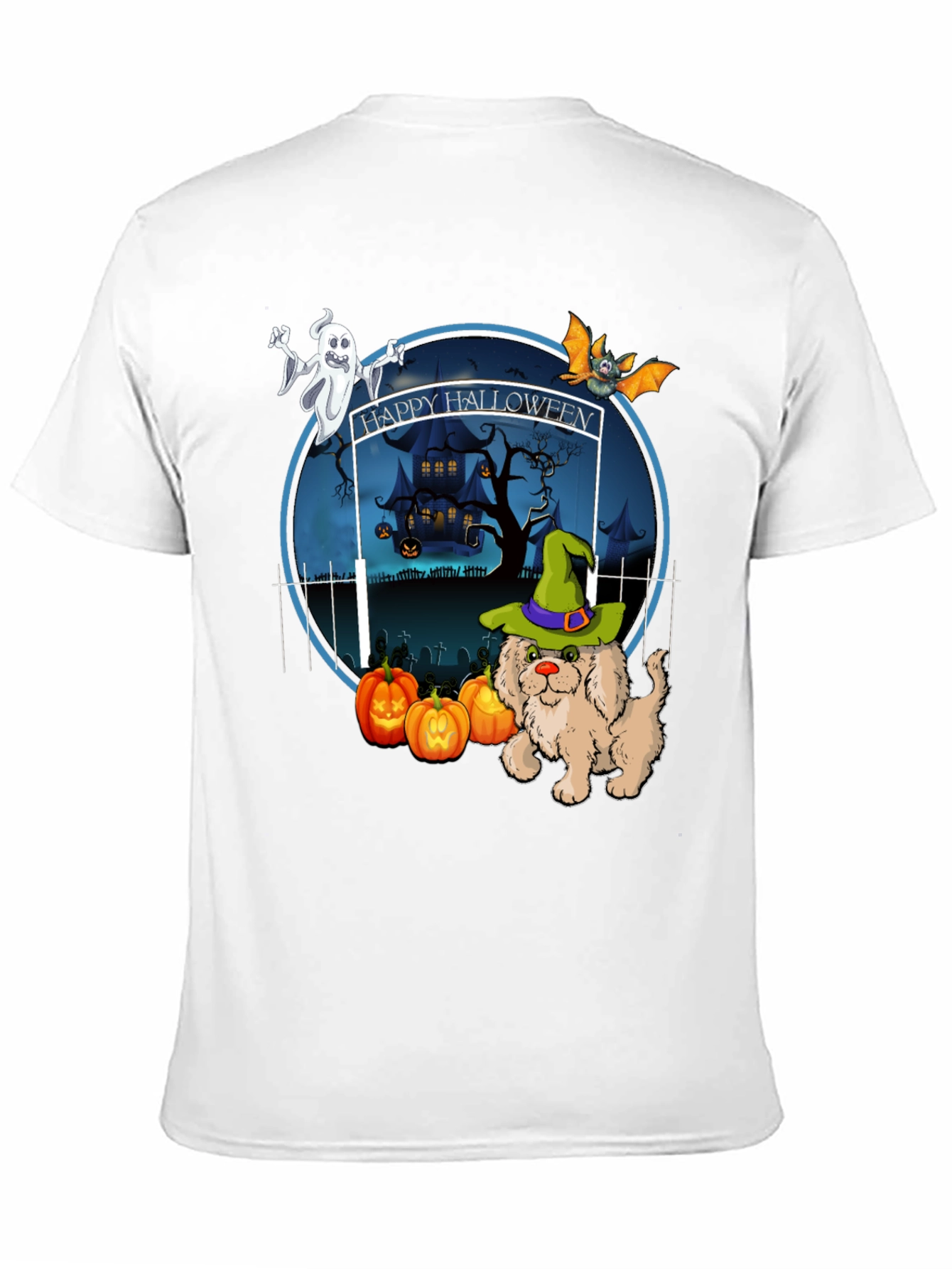 Halloween Dog Graphic T-Shirt