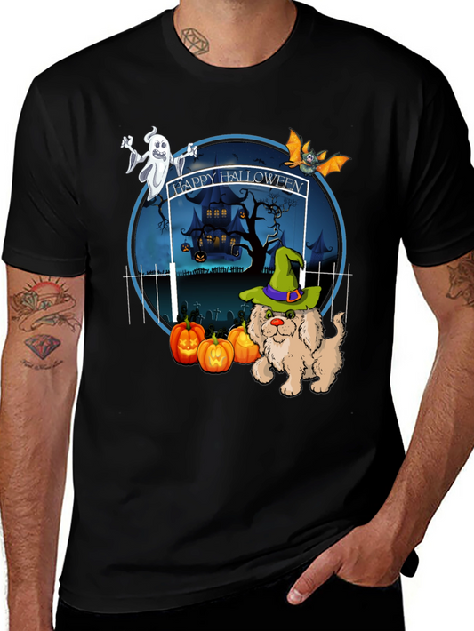 Halloween Dog Graphic T-Shirt