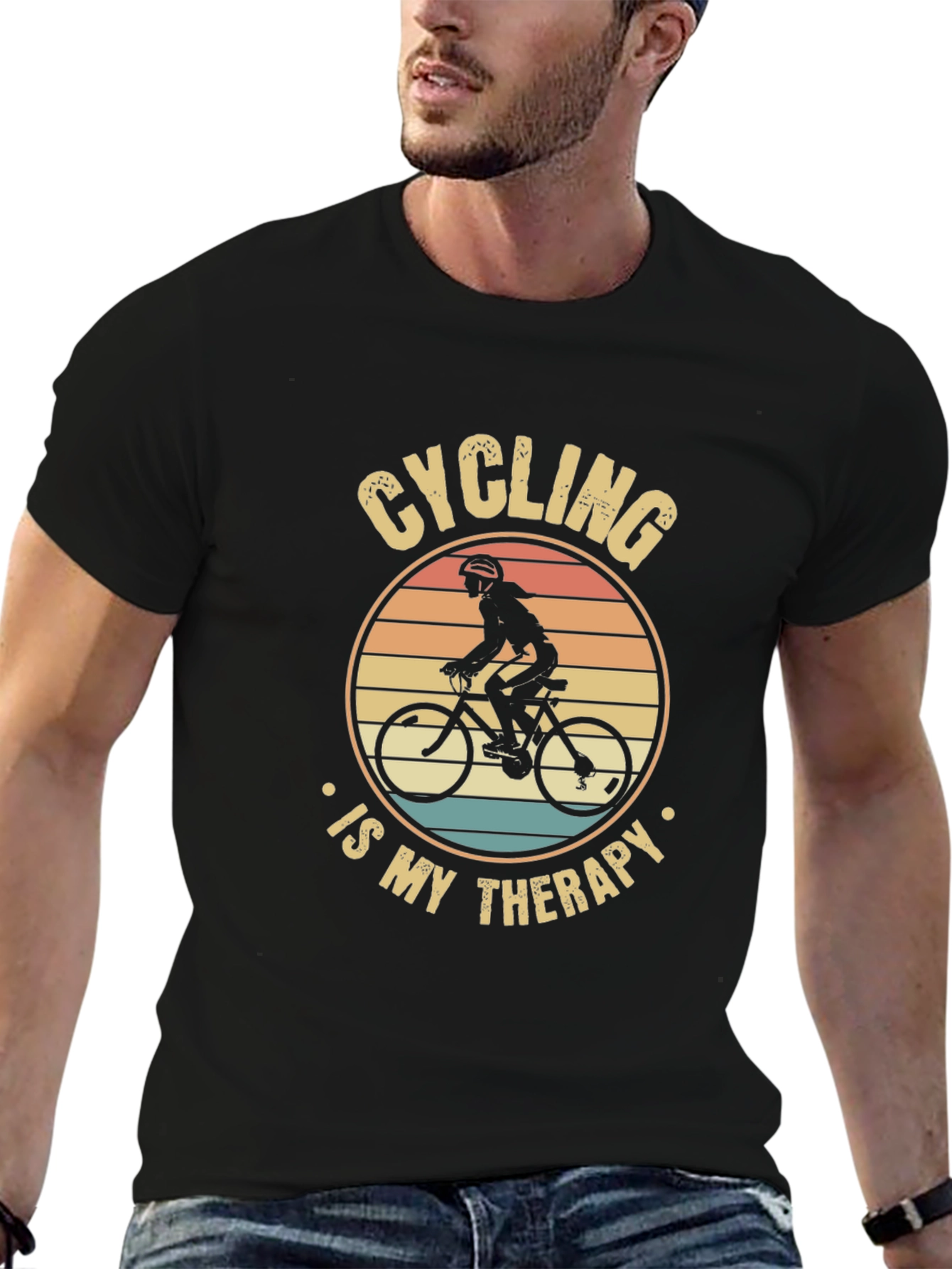 Cycling is My Therapy Graphic Tee