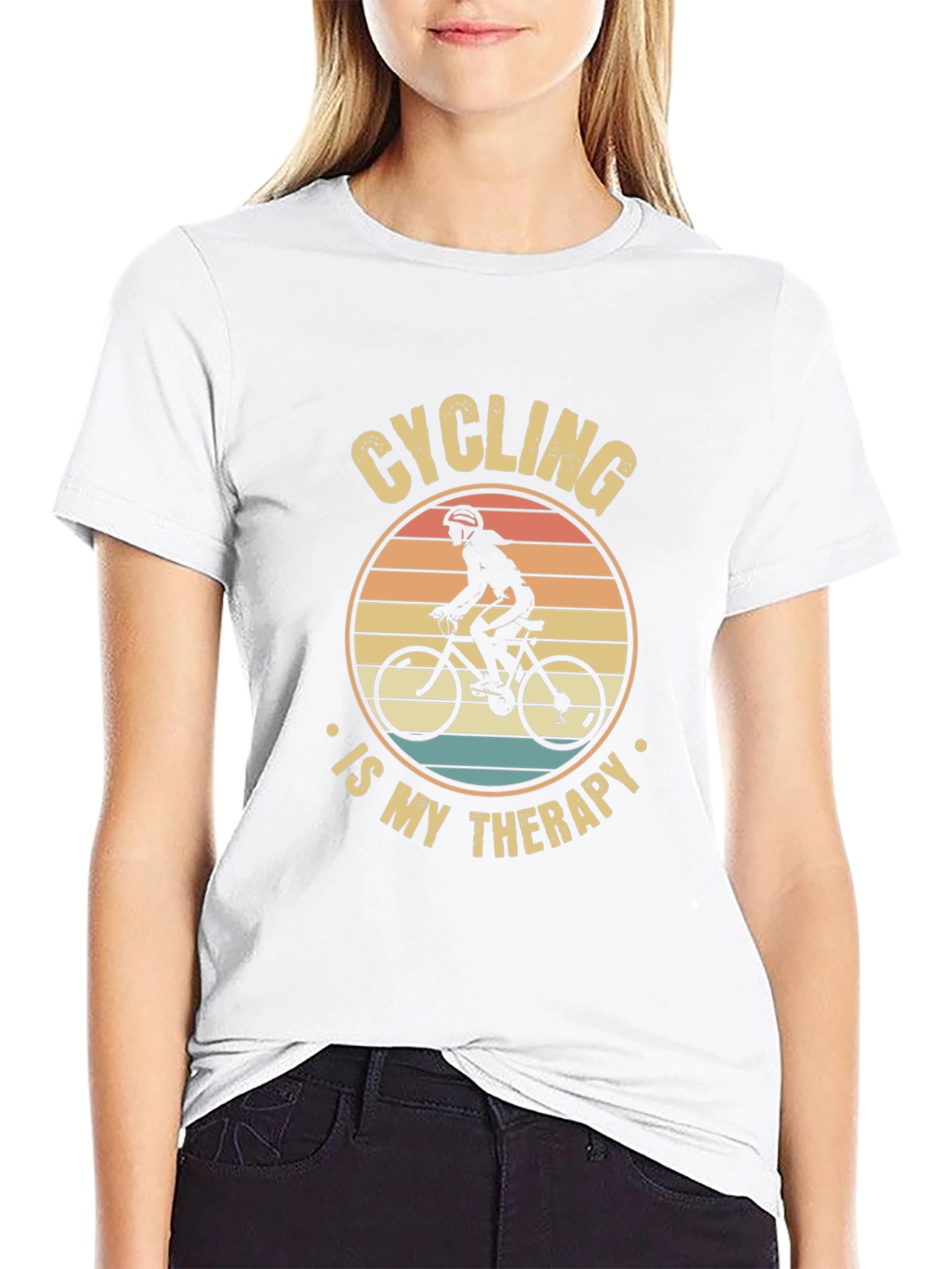 Cycling is My Therapy Graphic Tee