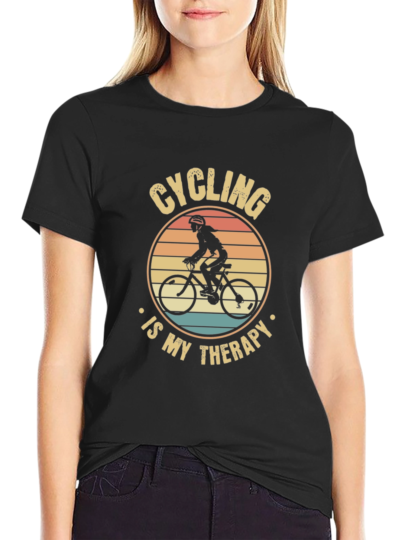 Cycling is My Therapy Graphic Tee