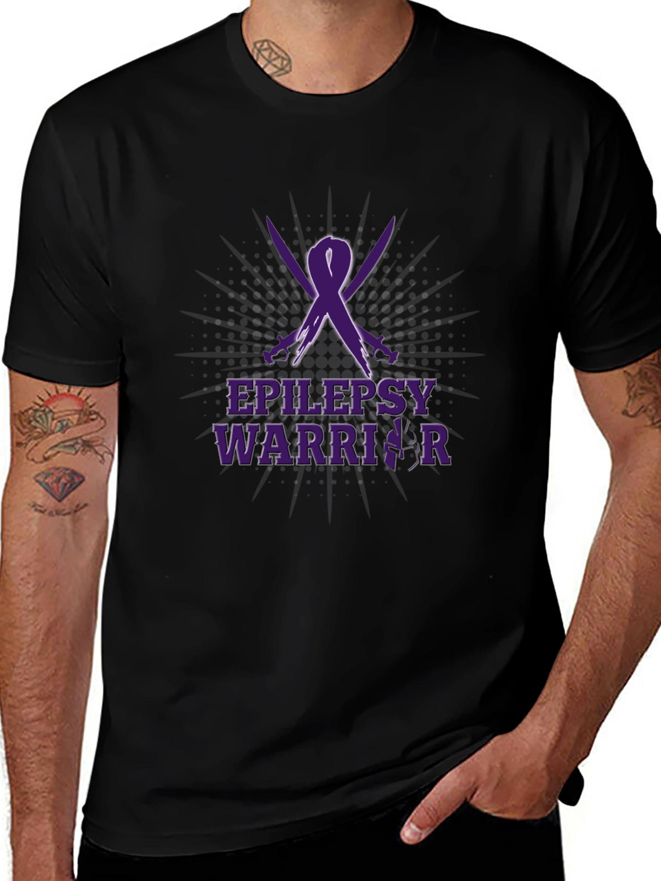 Epilepsy Warrior Ribbon Graphic T-Shirt