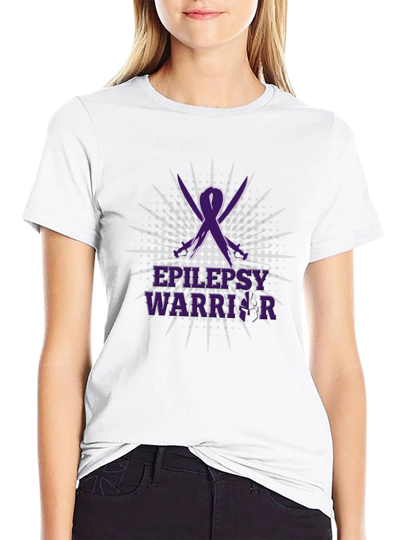 Epilepsy Warrior Ribbon Graphic T-Shirt