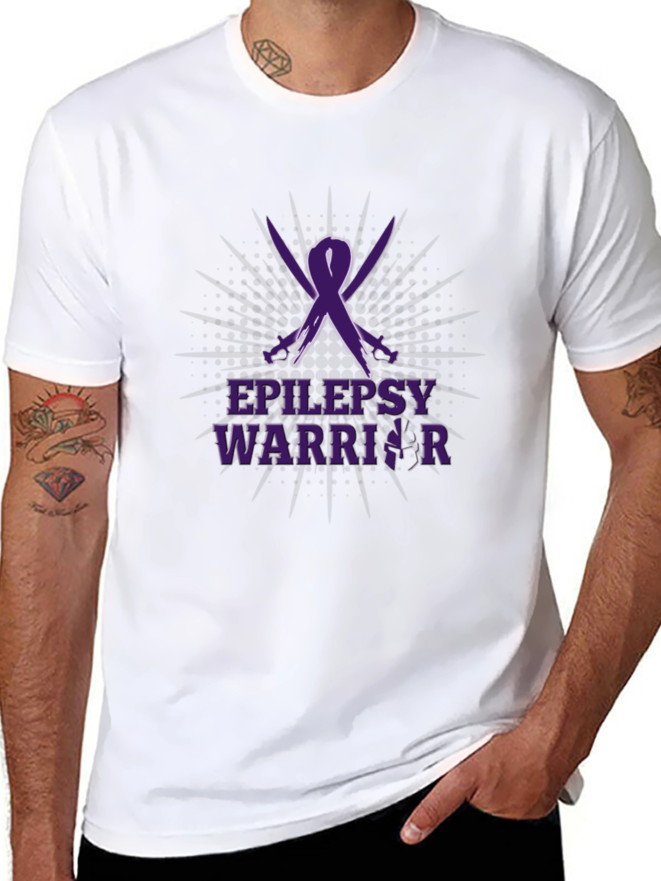 Epilepsy Warrior Ribbon Graphic T-Shirt