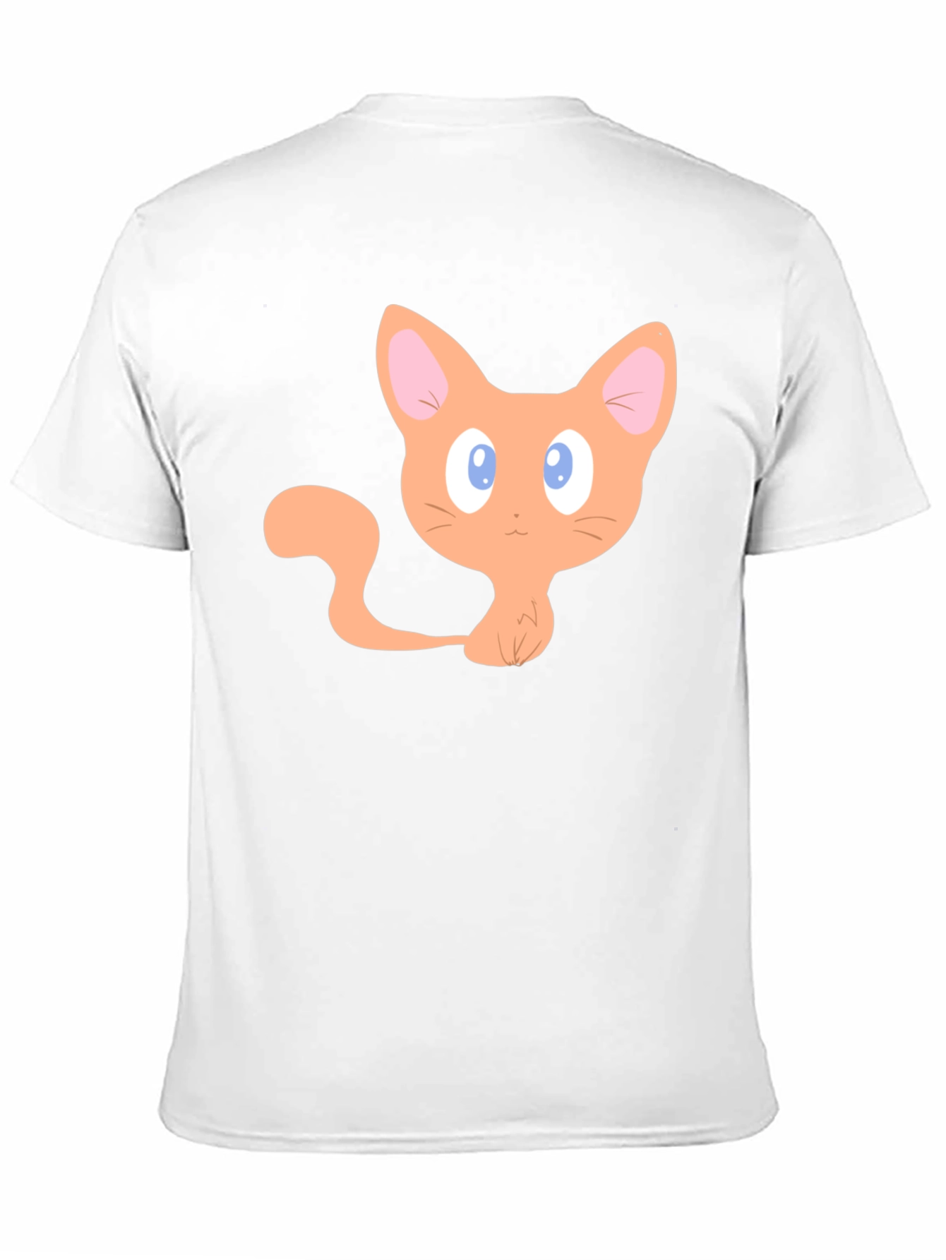 Cute Cartoon Cat Graphic T-Shirt - Black