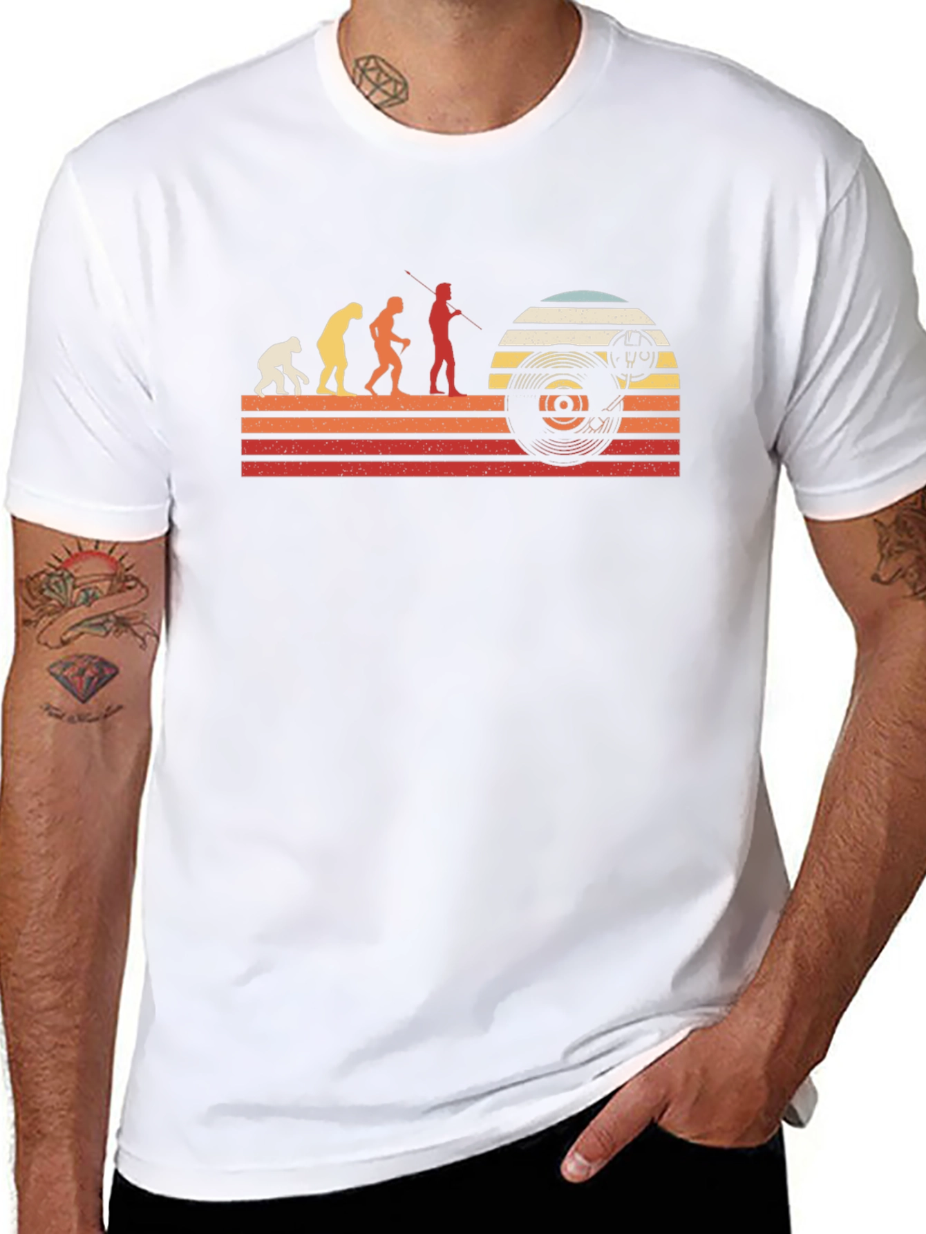 Evolution of Music Retro Style Graphic T-Shirt