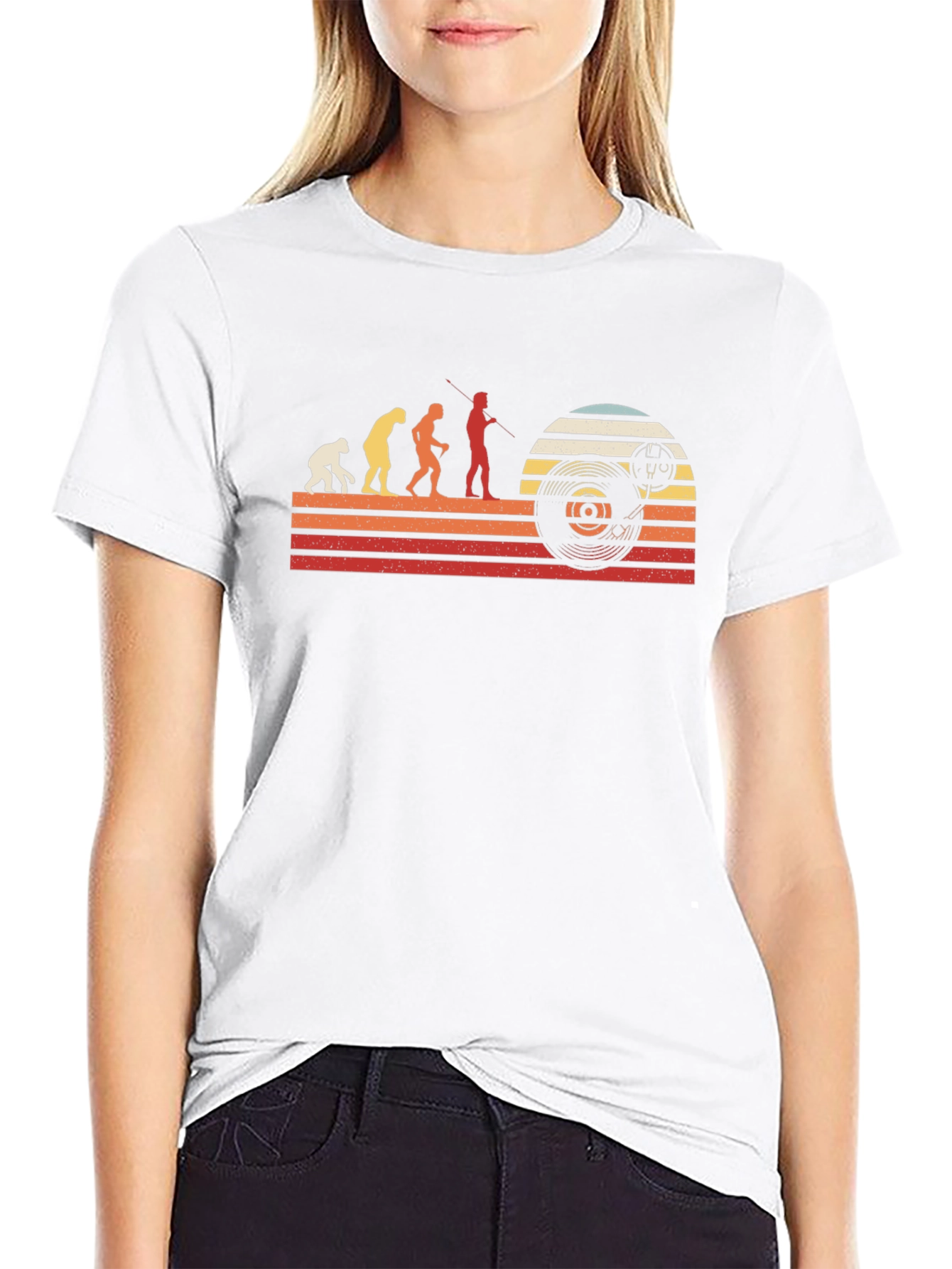 Evolution of Music Retro Style Graphic T-Shirt