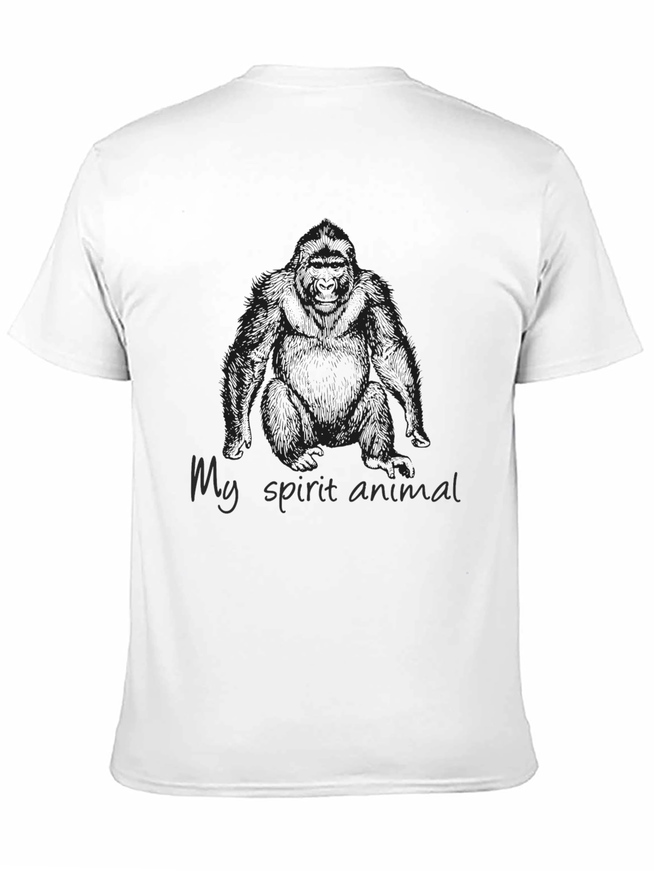 My Spirit Animal Gorilla Black T-Shirt