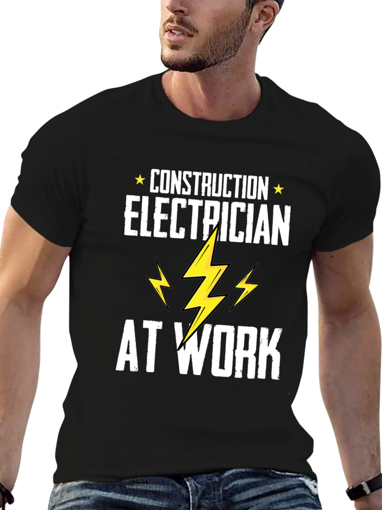 Electrician At Work T-Shirt - Construction Electrician Tee