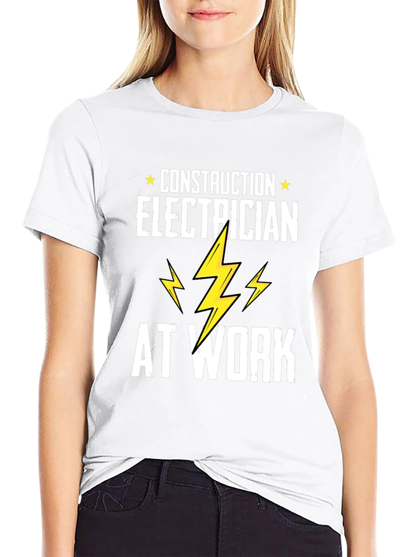 Electrician At Work T-Shirt - Construction Electrician Tee