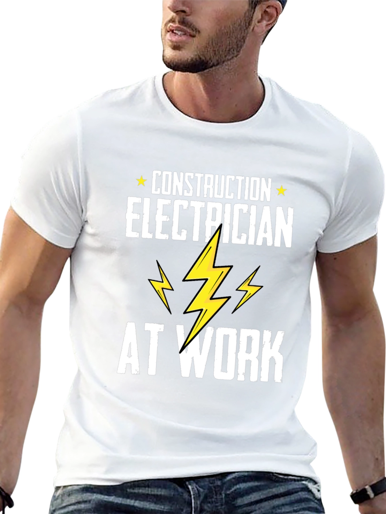 Electrician At Work T-Shirt - Construction Electrician Tee