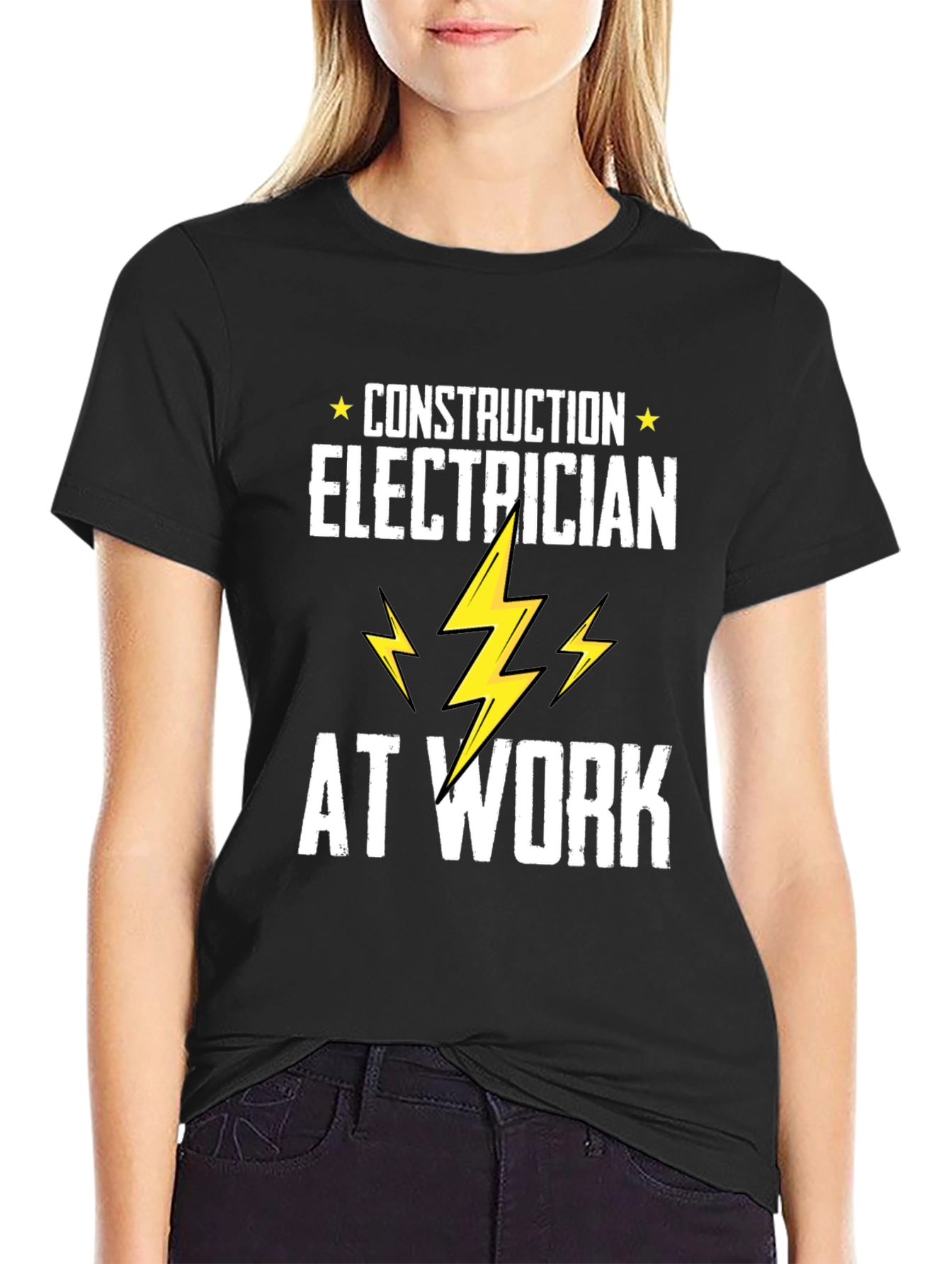 Electrician At Work T-Shirt - Construction Electrician Tee