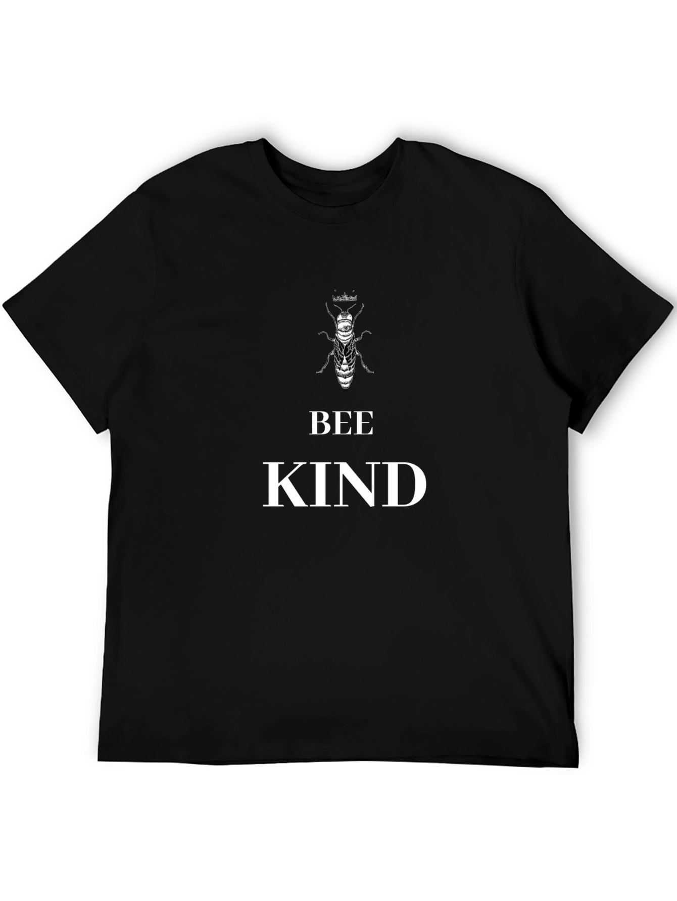 Bee Kind Graphic Tee - Black Cotton T-Shirt