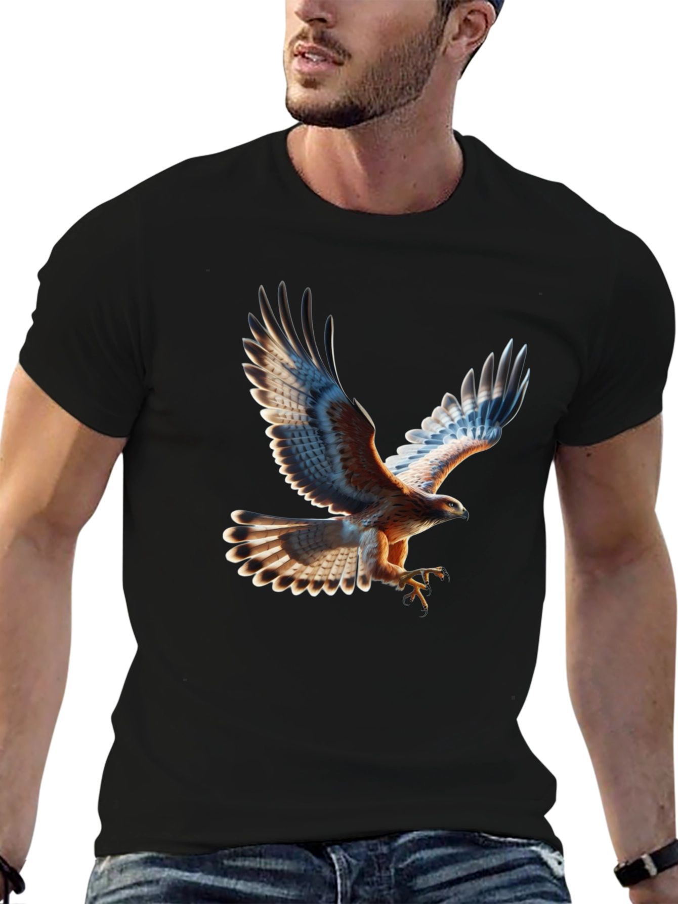 Eagle Graphic T-Shirt - Stylish Bird Print Tee
