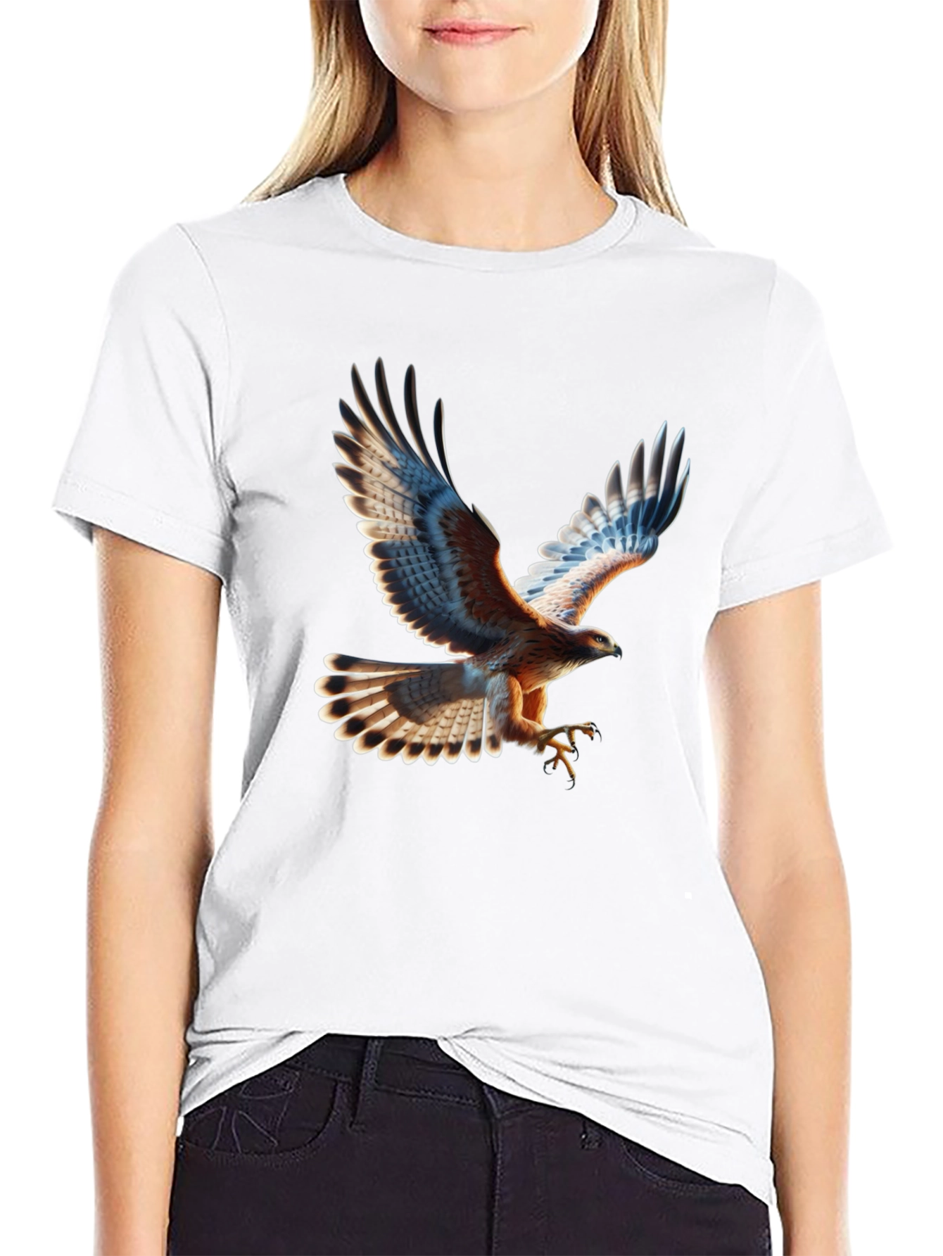 Eagle Graphic T-Shirt - Stylish Bird Print Tee