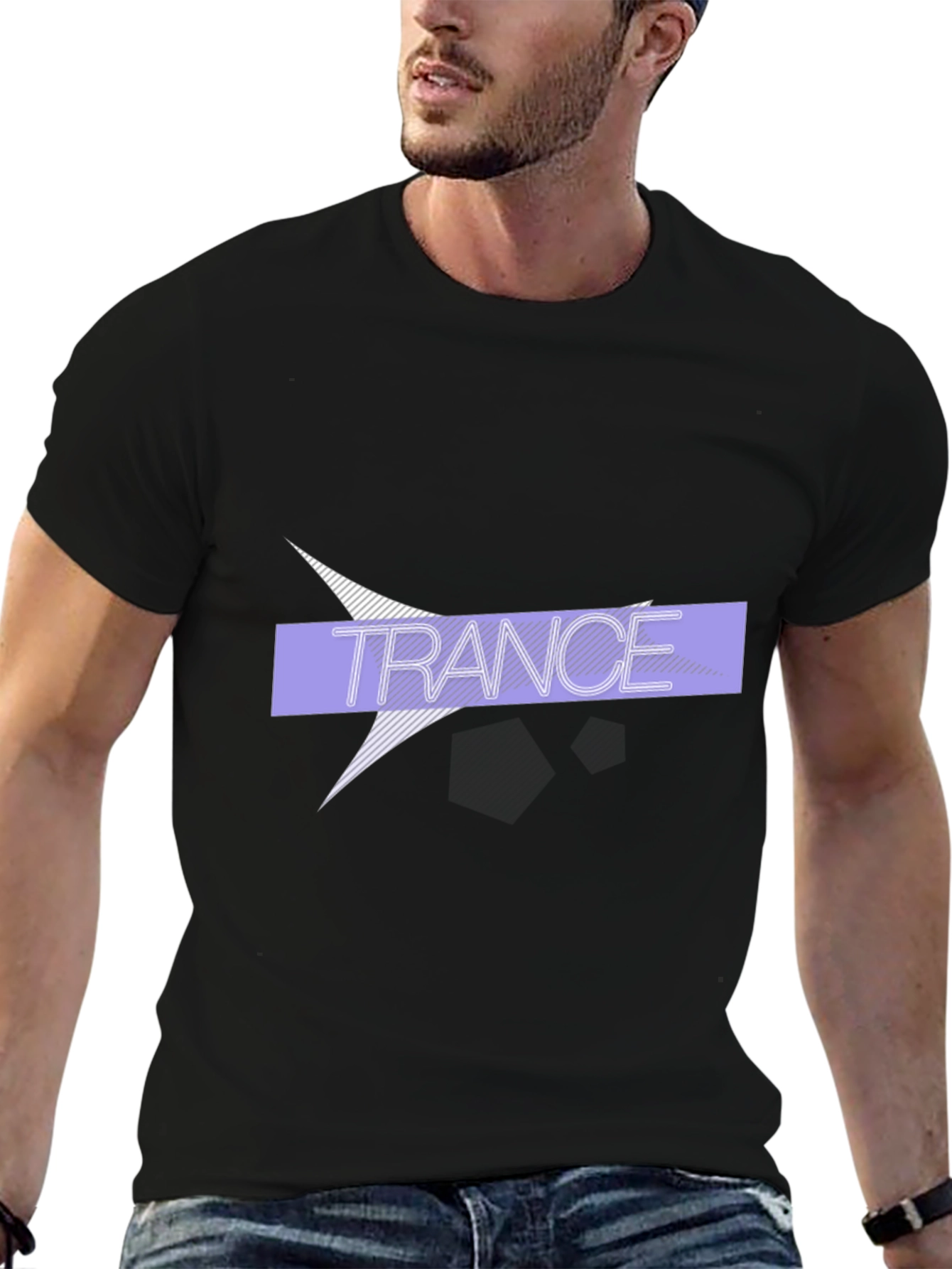 Trance Graphic Print Black T-Shirt