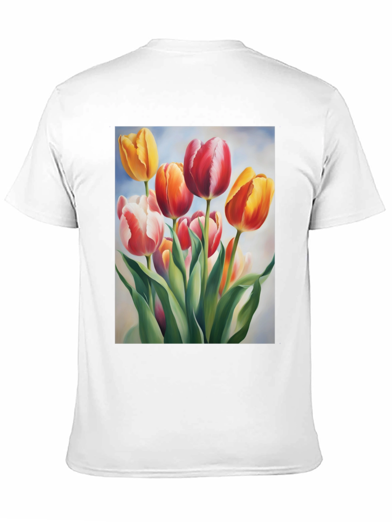 Tulip Bouquet Graphic Tee - Soft Cotton Comfort