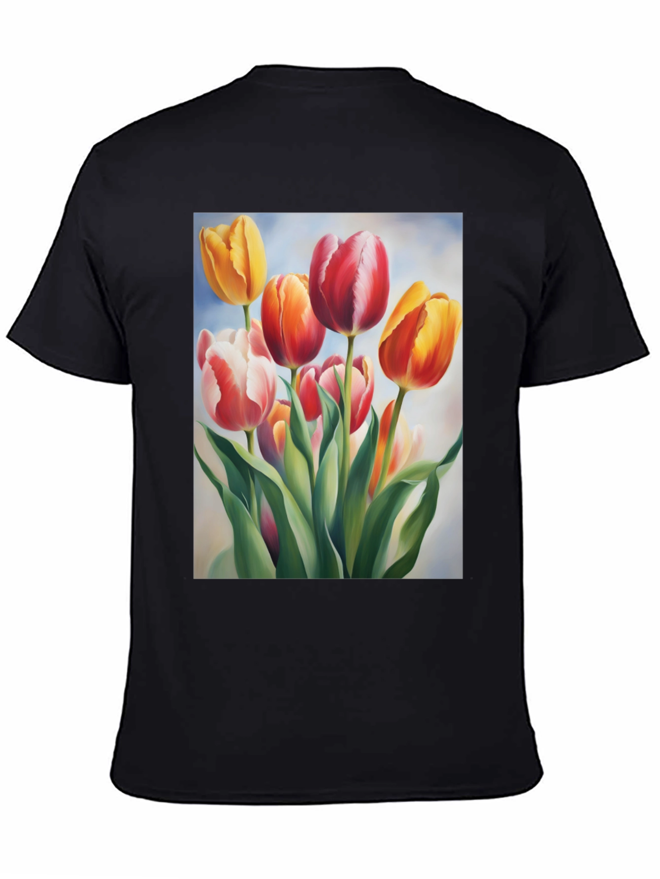 Tulip Bouquet Graphic Tee - Soft Cotton Comfort