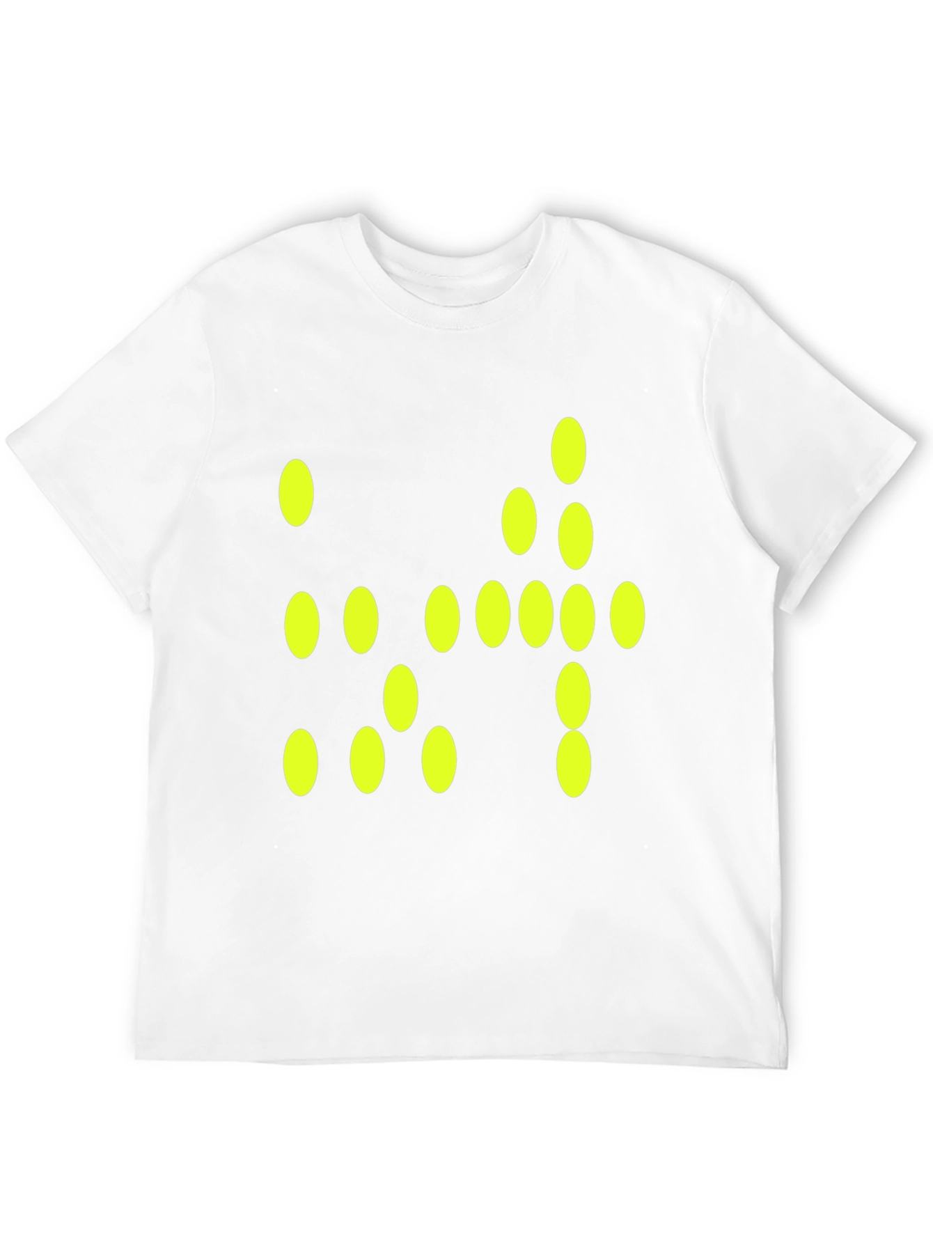 Modern Graphic Tee - Black with Yellow Dot Design