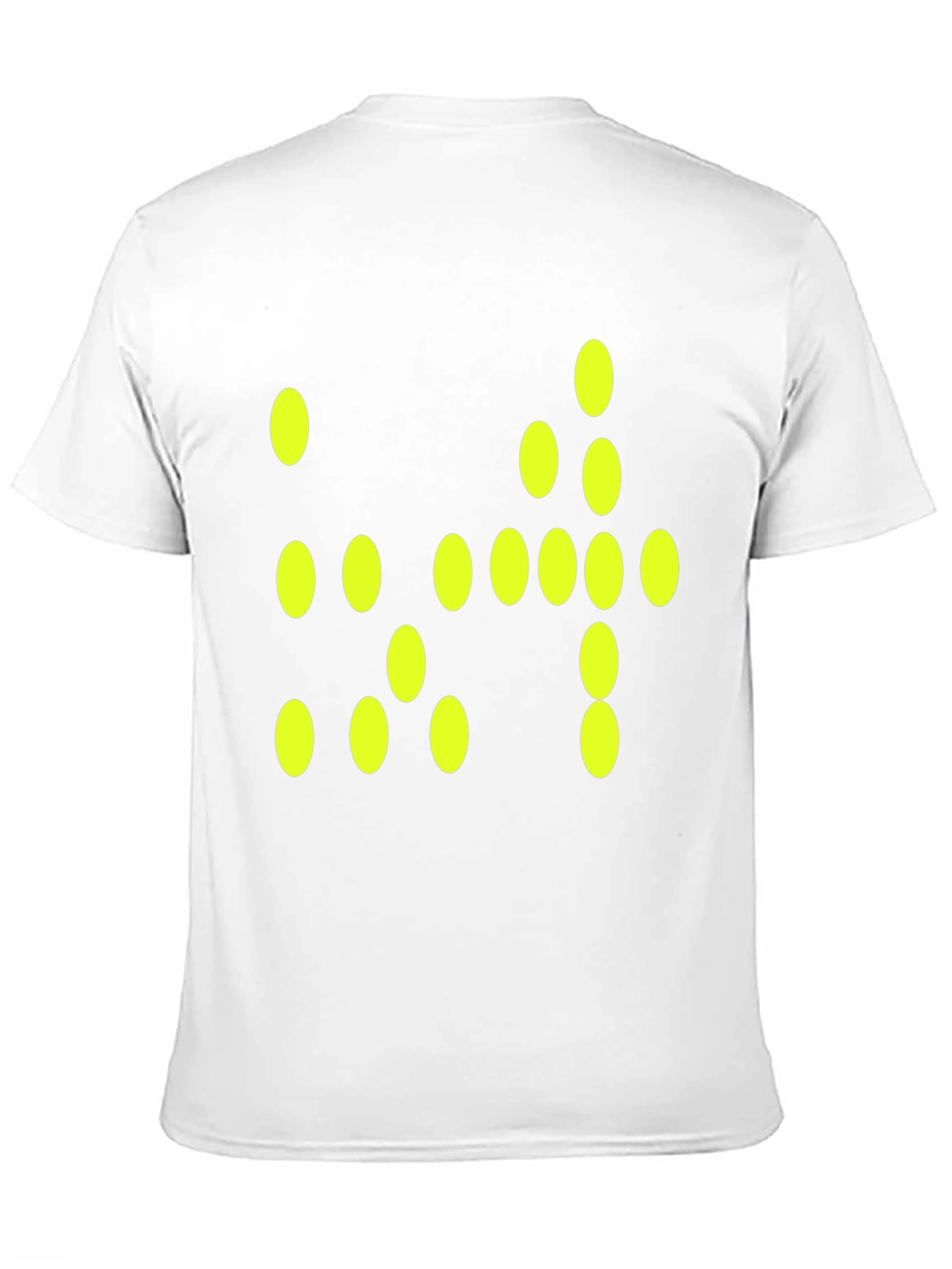 Modern Graphic Tee - Black with Yellow Dot Design