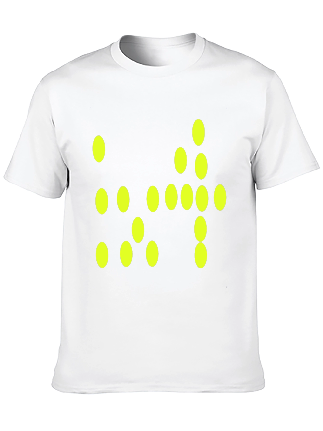 Modern Graphic Tee - Black with Yellow Dot Design