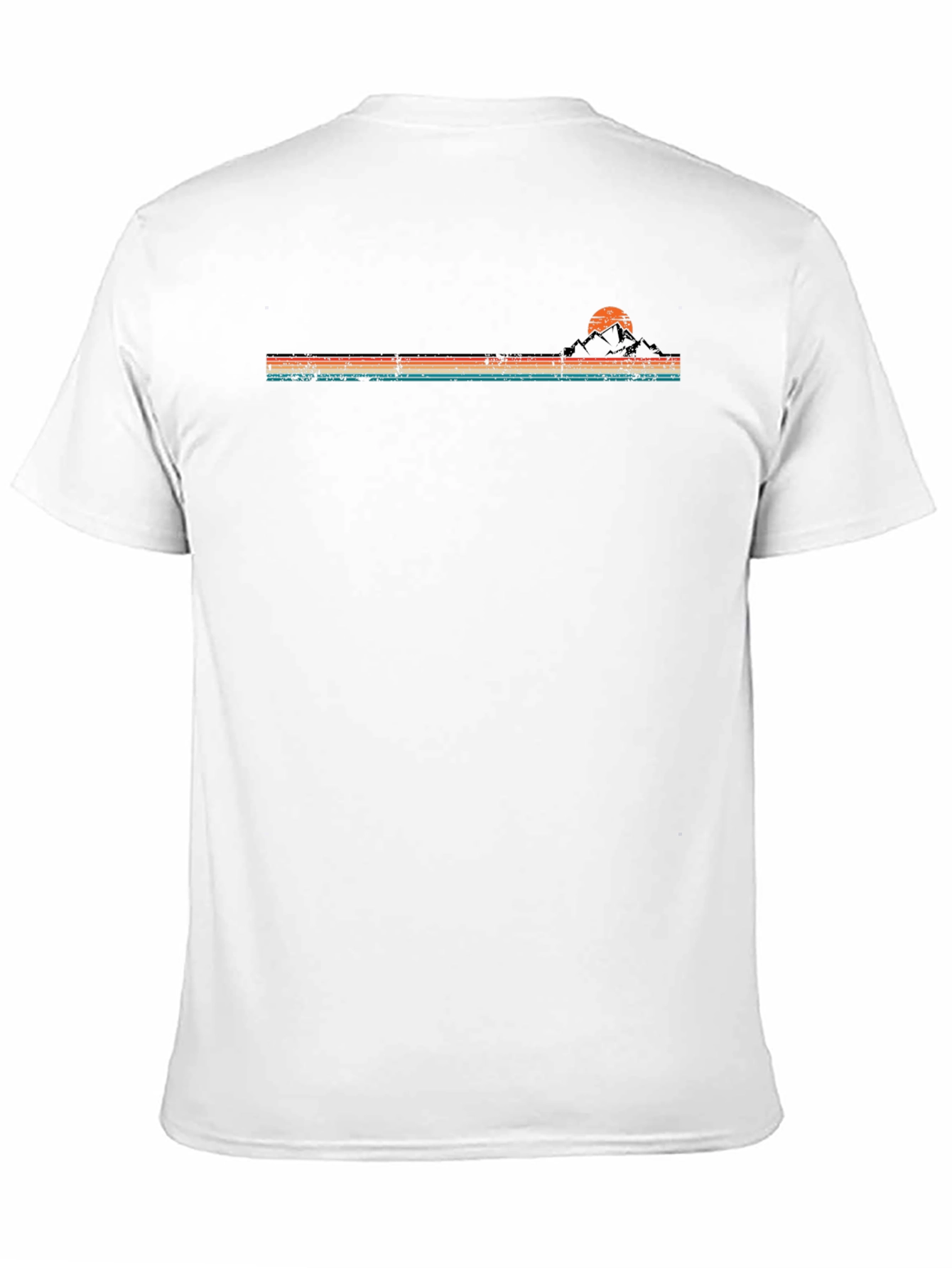 Retro Sunset Mountain Horizon Graphic T-Shirt