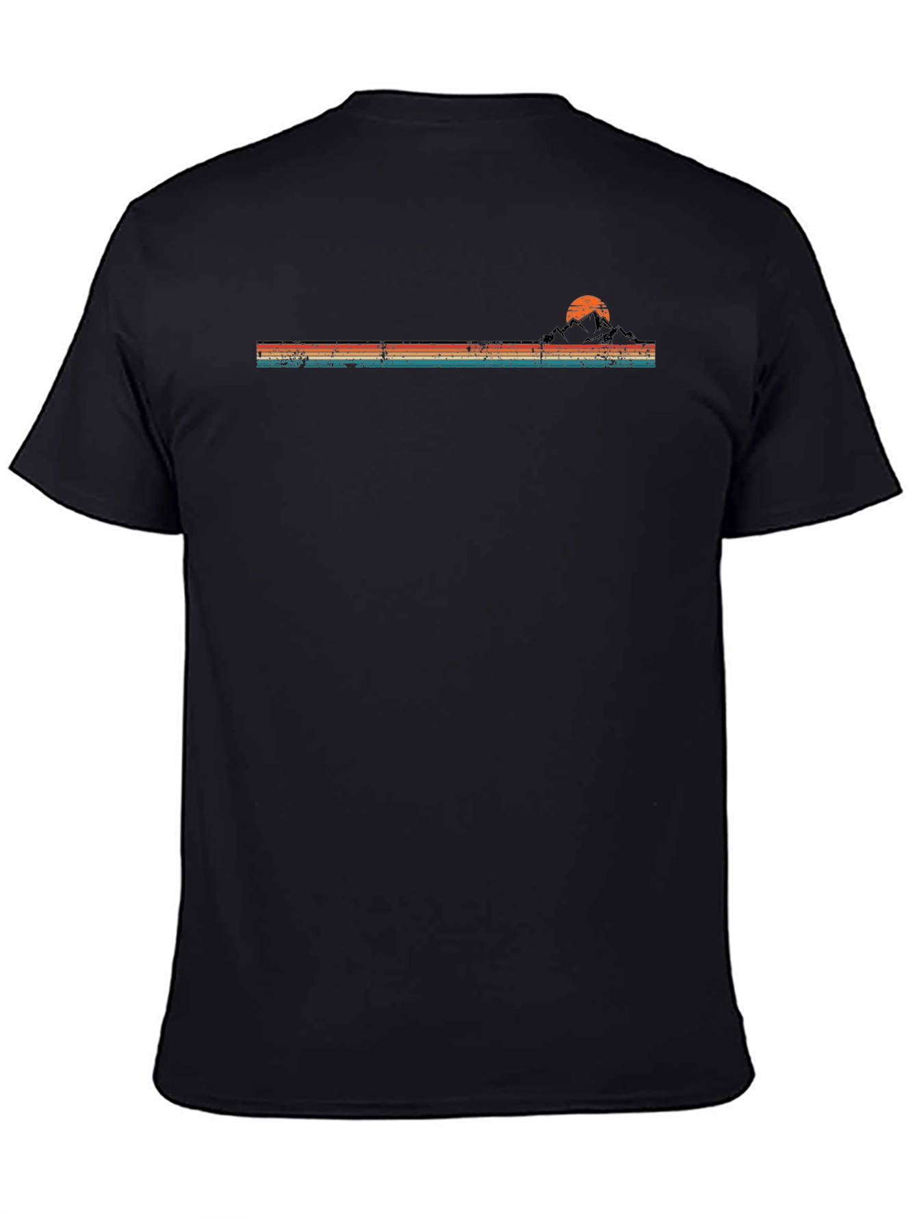 Retro Sunset Mountain Horizon Graphic T-Shirt