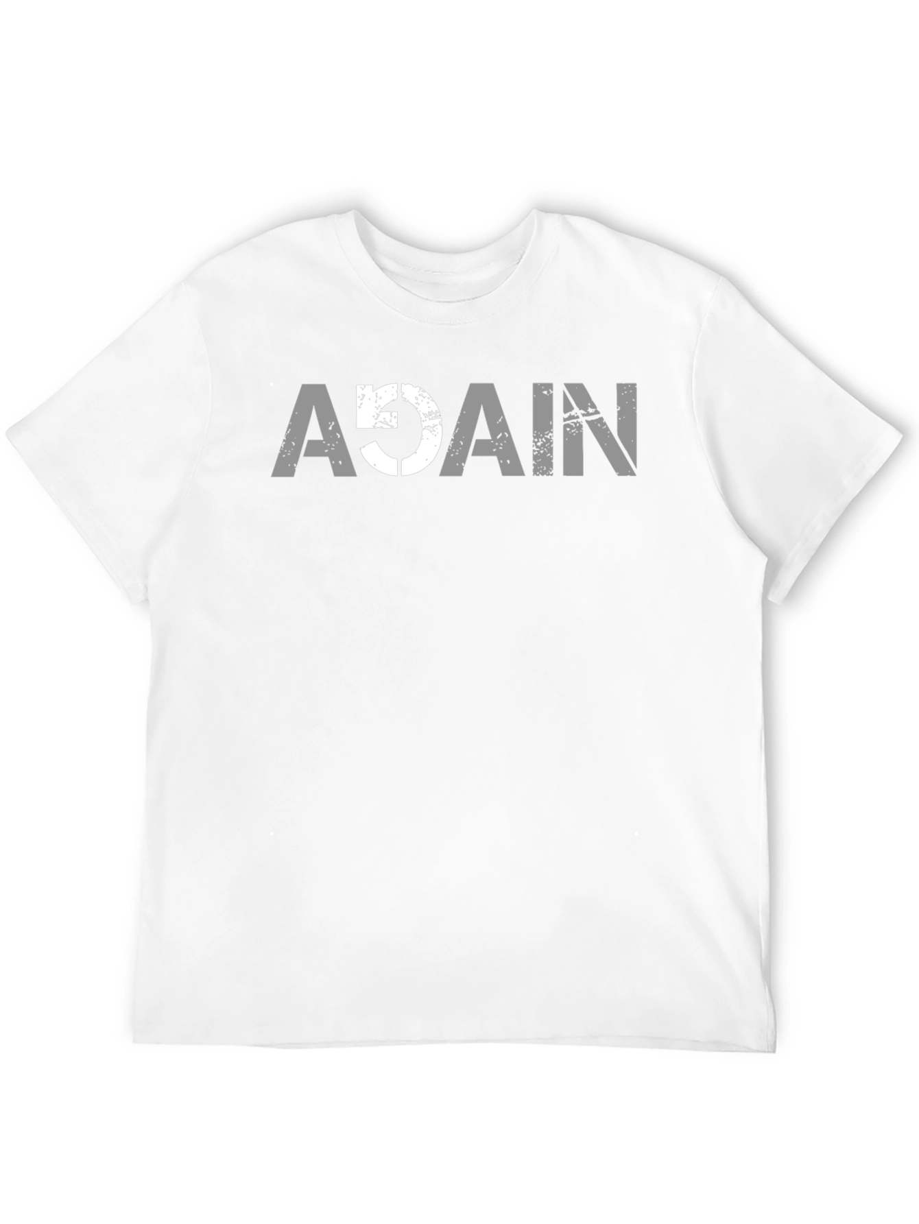Again Graphic Print Black Crew Neck Tee