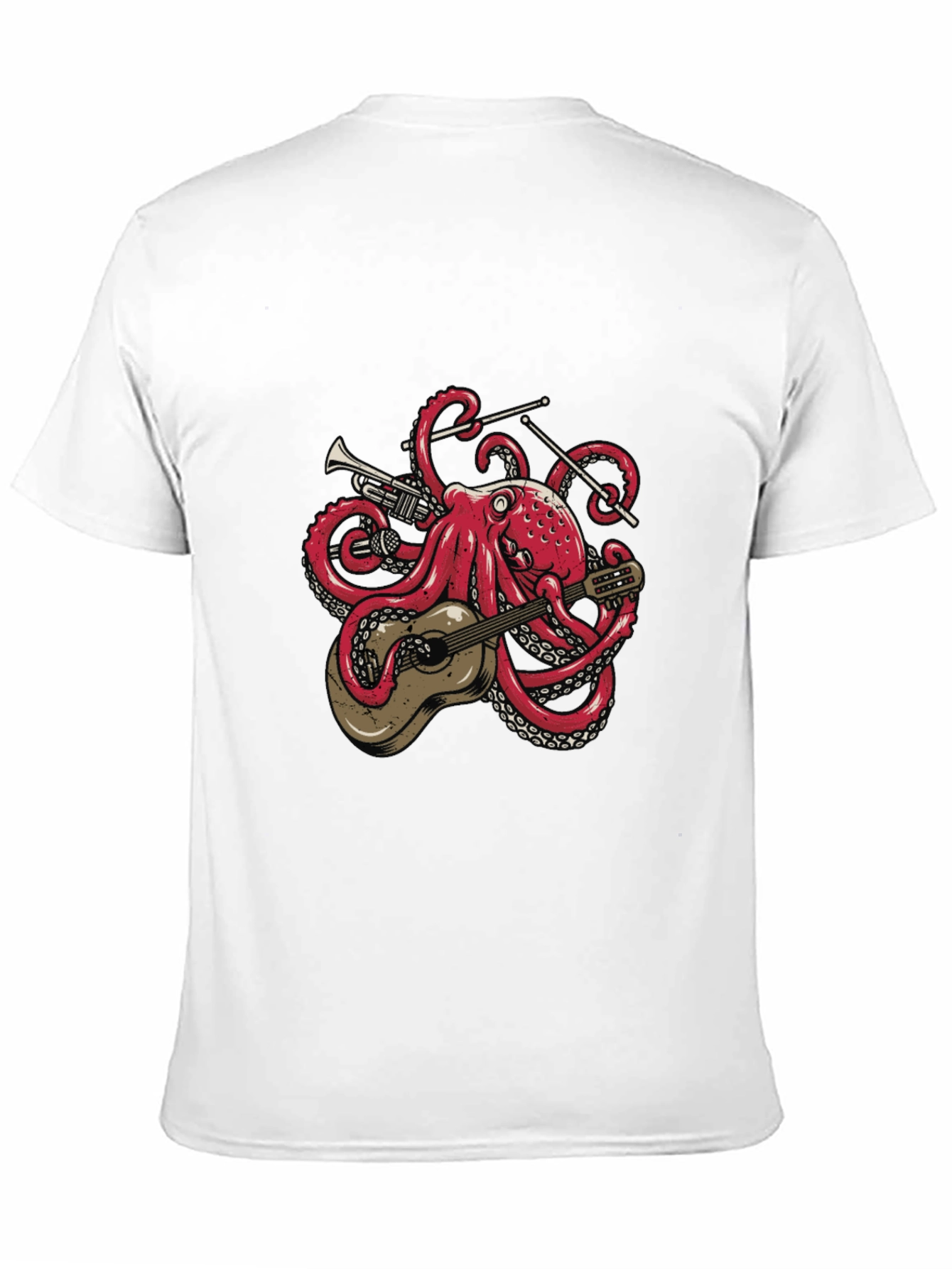 Octopus Musician Graphic T-Shirt - Cool Tentacle Band Tee