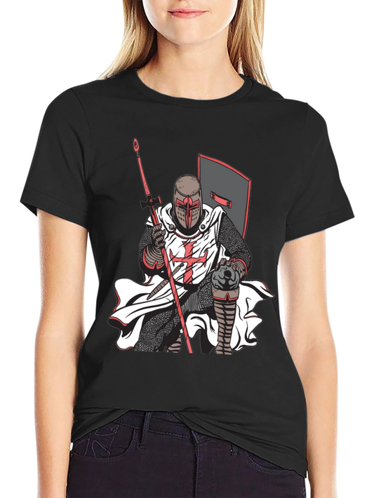 Crusader Knight T-Shirt - Medieval Warrior Design