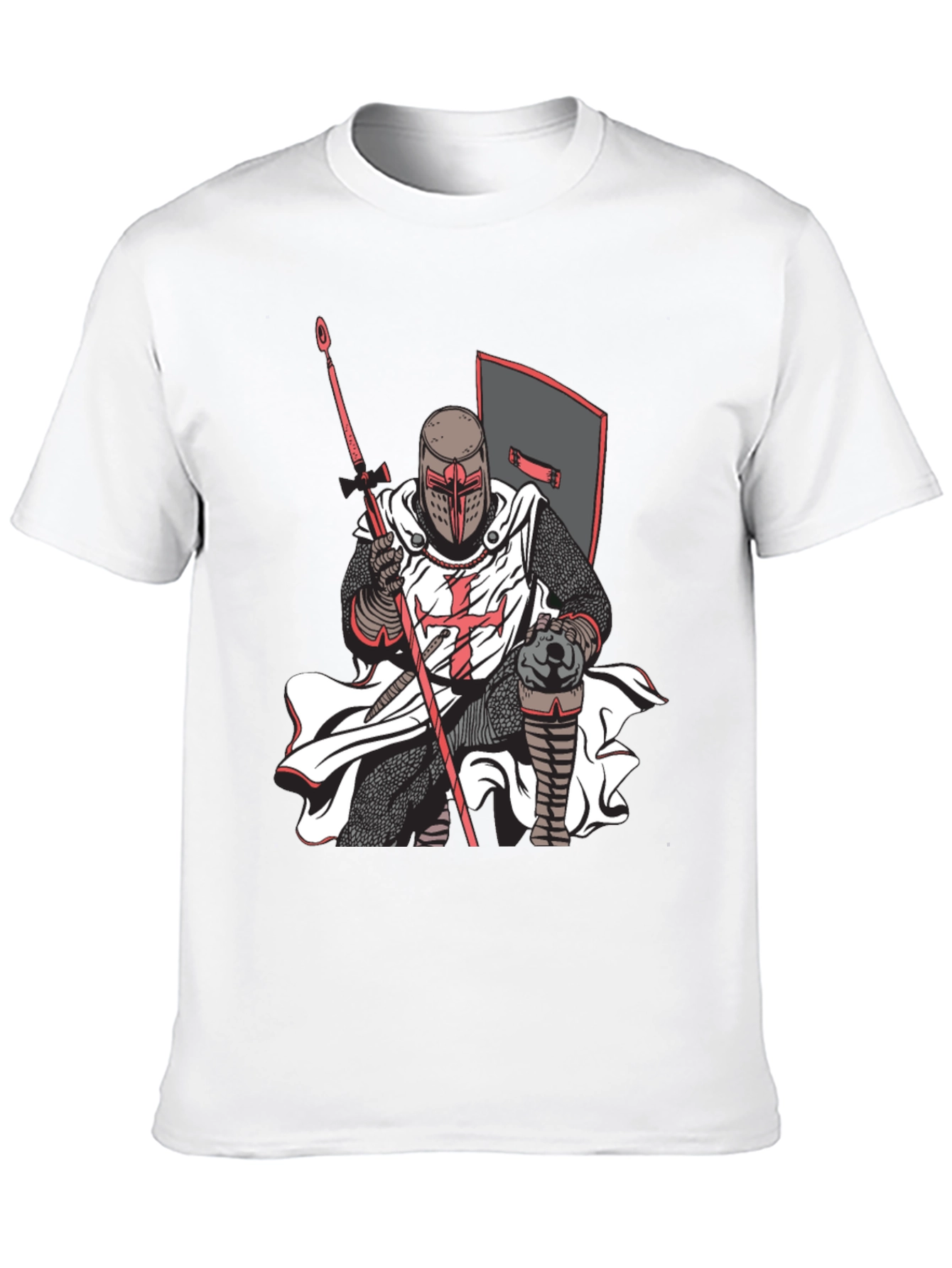 Crusader Knight T-Shirt - Medieval Warrior Design