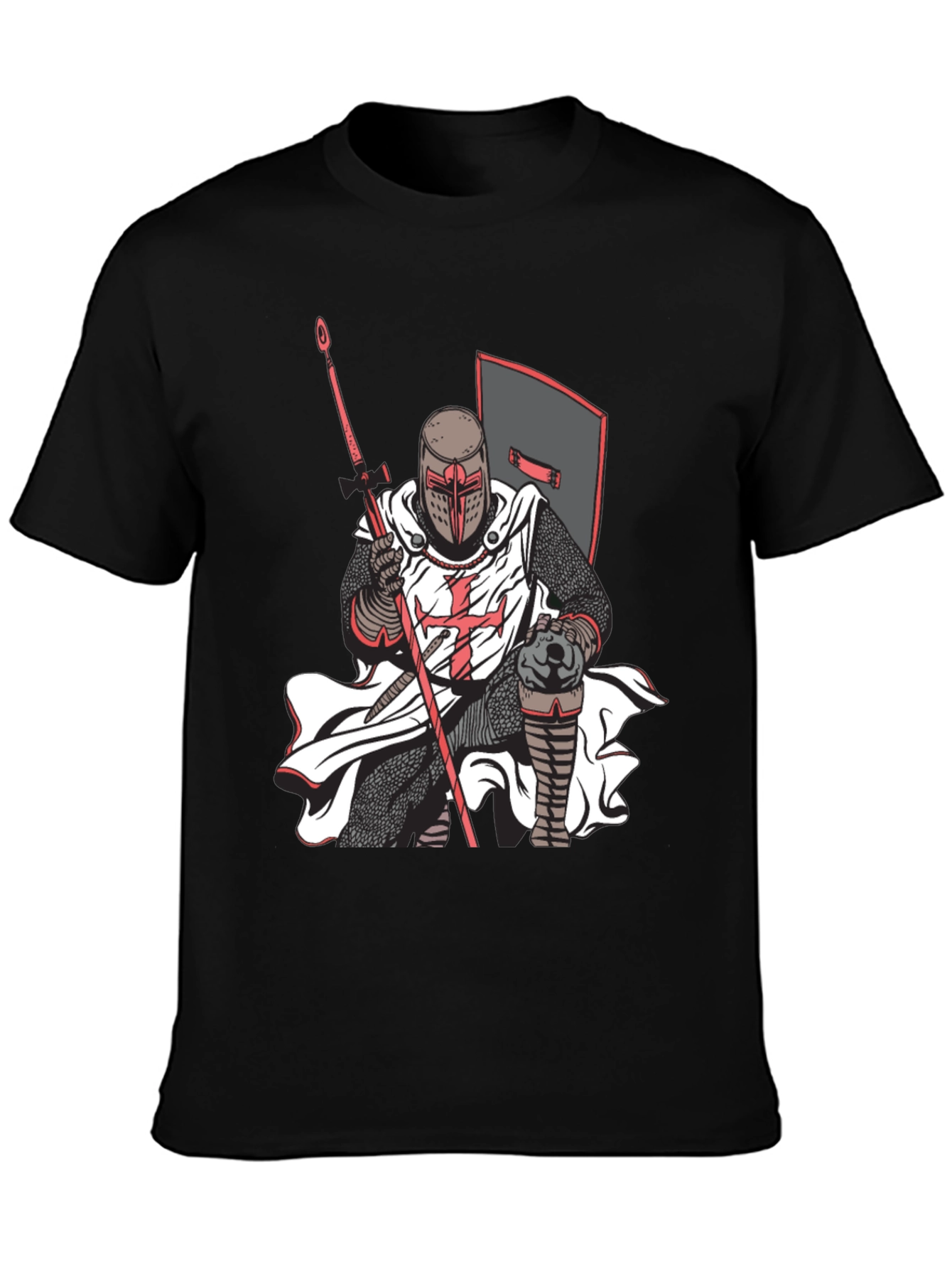 Crusader Knight T-Shirt - Medieval Warrior Design