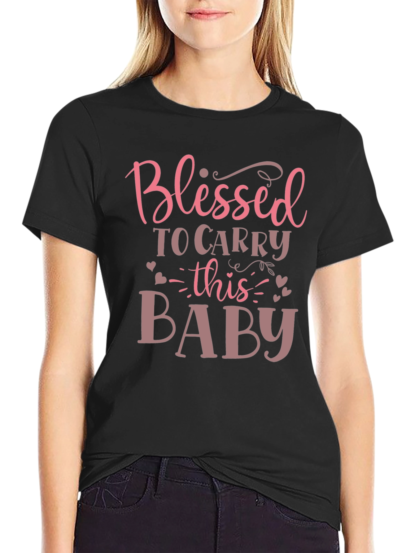 Blessed To Carry Baby Graphic T-Shirt