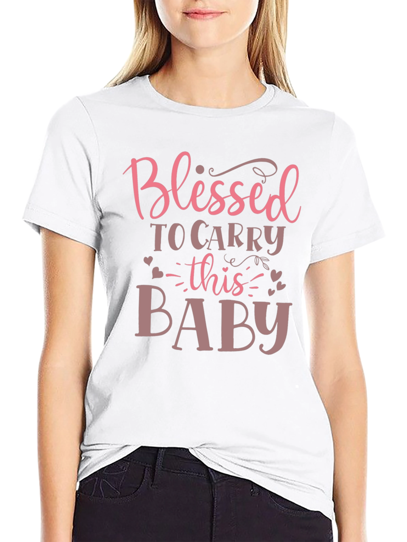 Blessed To Carry Baby Graphic T-Shirt