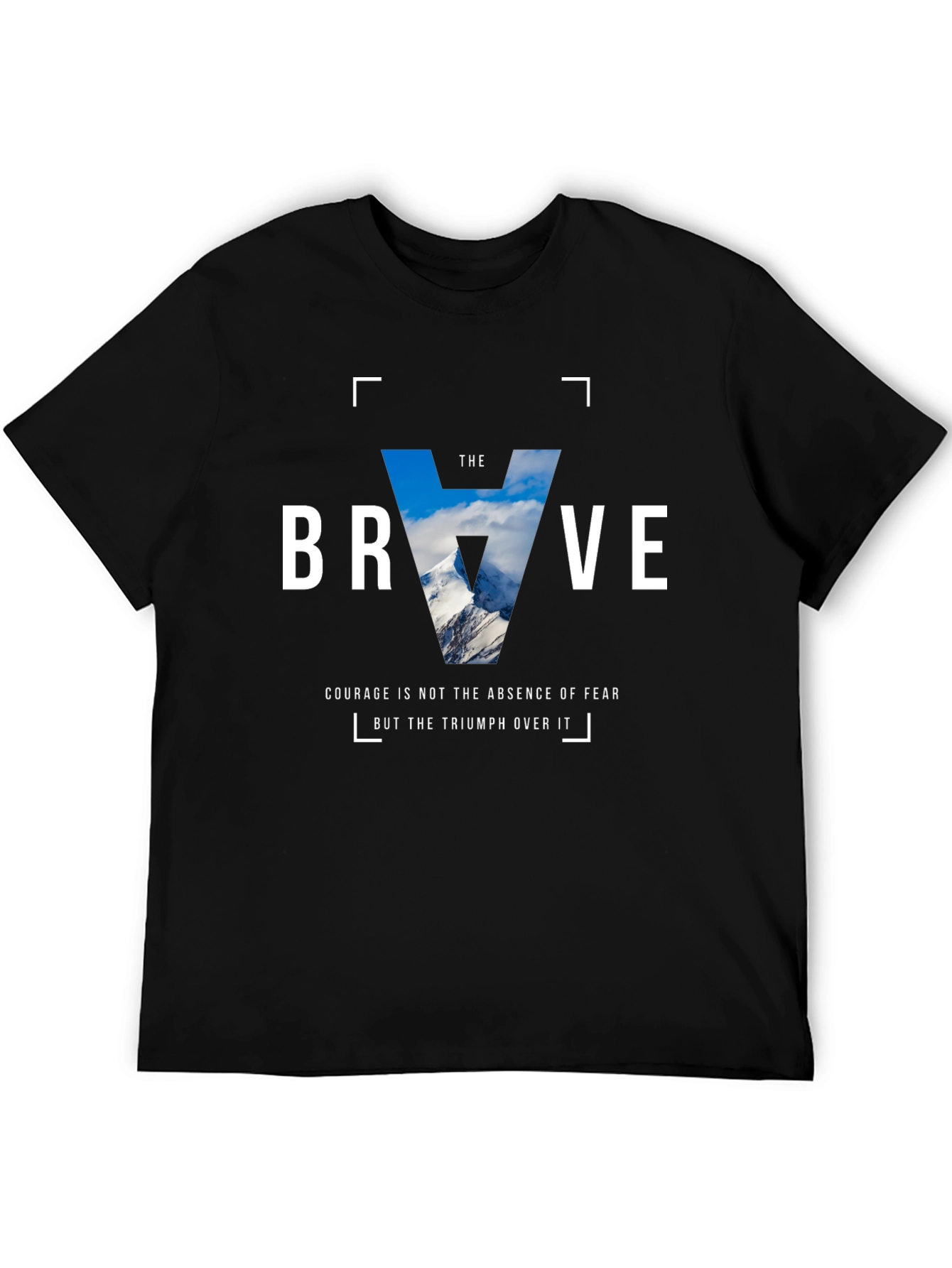 The Brave Graphic T-Shirt - Motivational Courage Tee