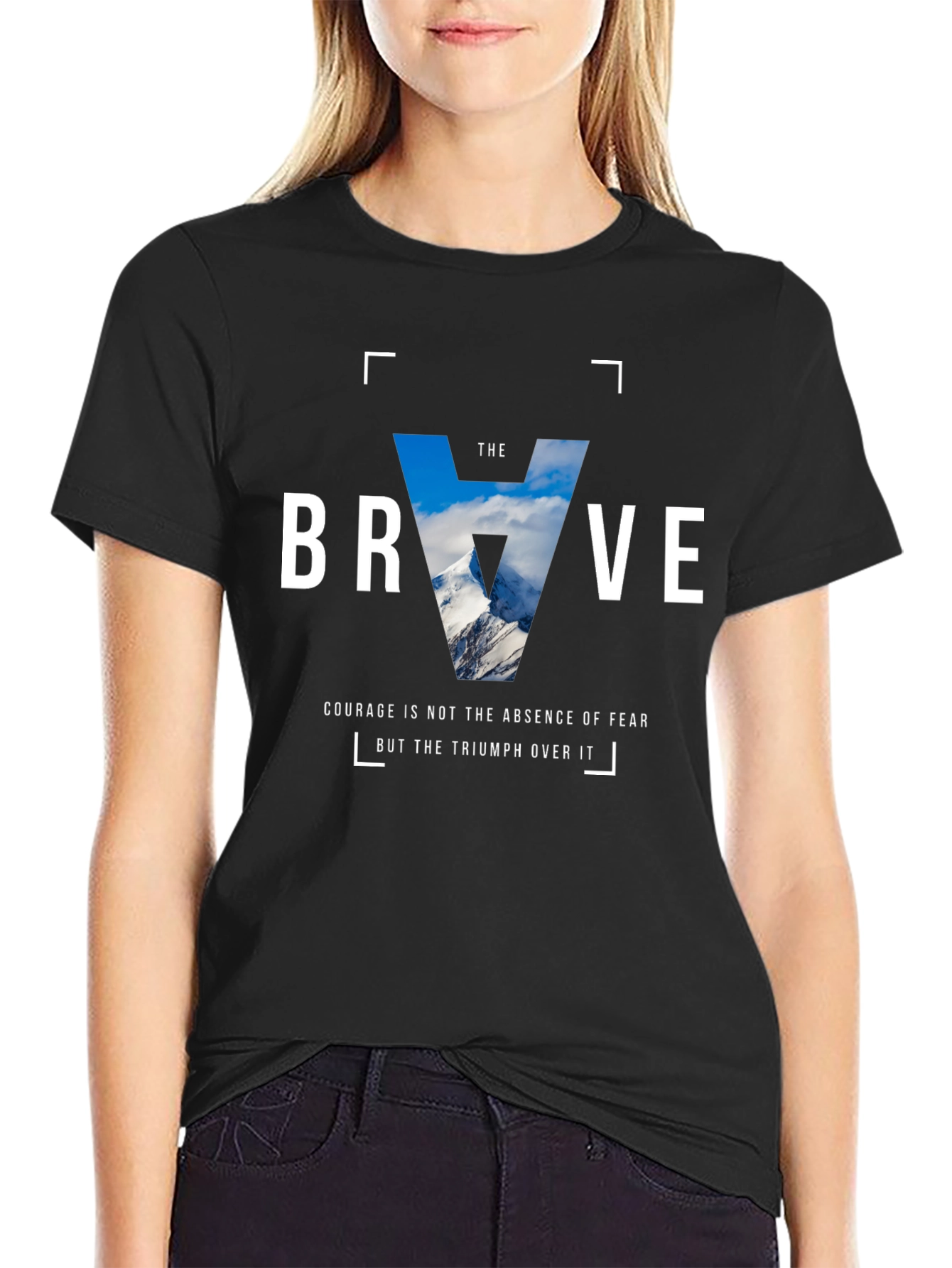 The Brave Graphic T-Shirt - Motivational Courage Tee