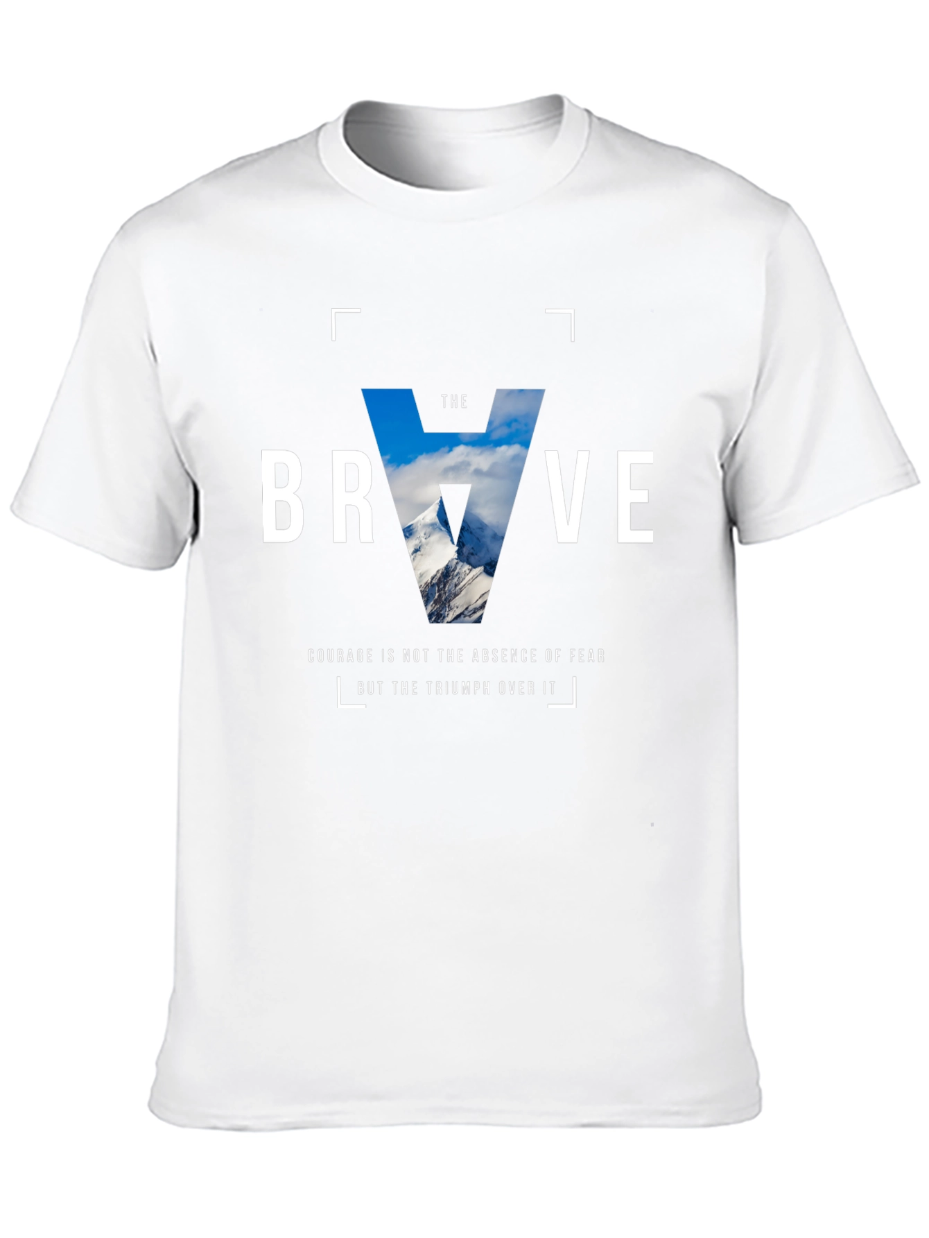 The Brave Graphic T-Shirt - Motivational Courage Tee