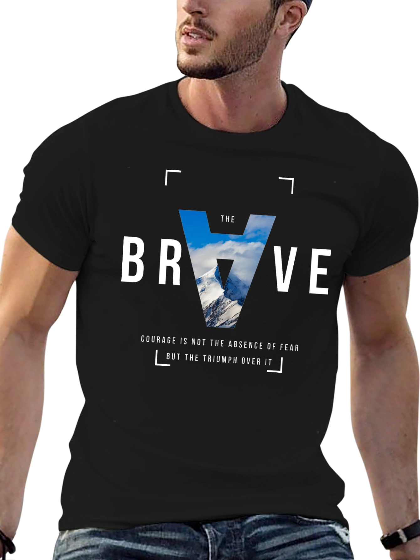 The Brave Graphic T-Shirt - Motivational Courage Tee