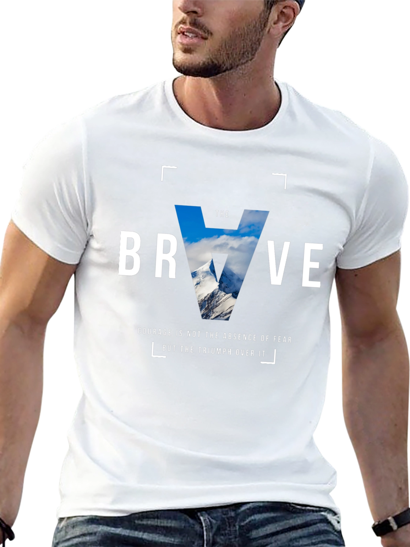 The Brave Graphic T-Shirt - Motivational Courage Tee