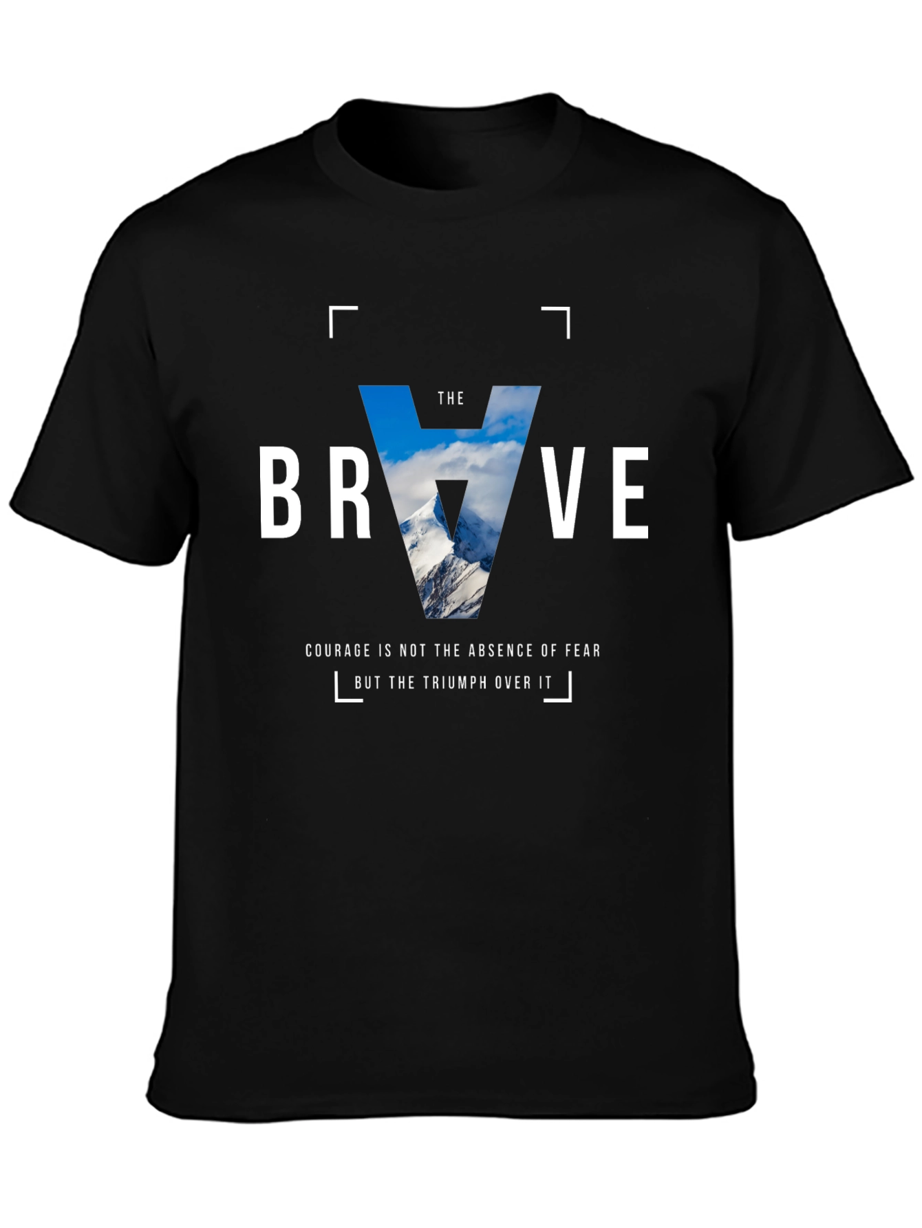 The Brave Graphic T-Shirt - Motivational Courage Tee