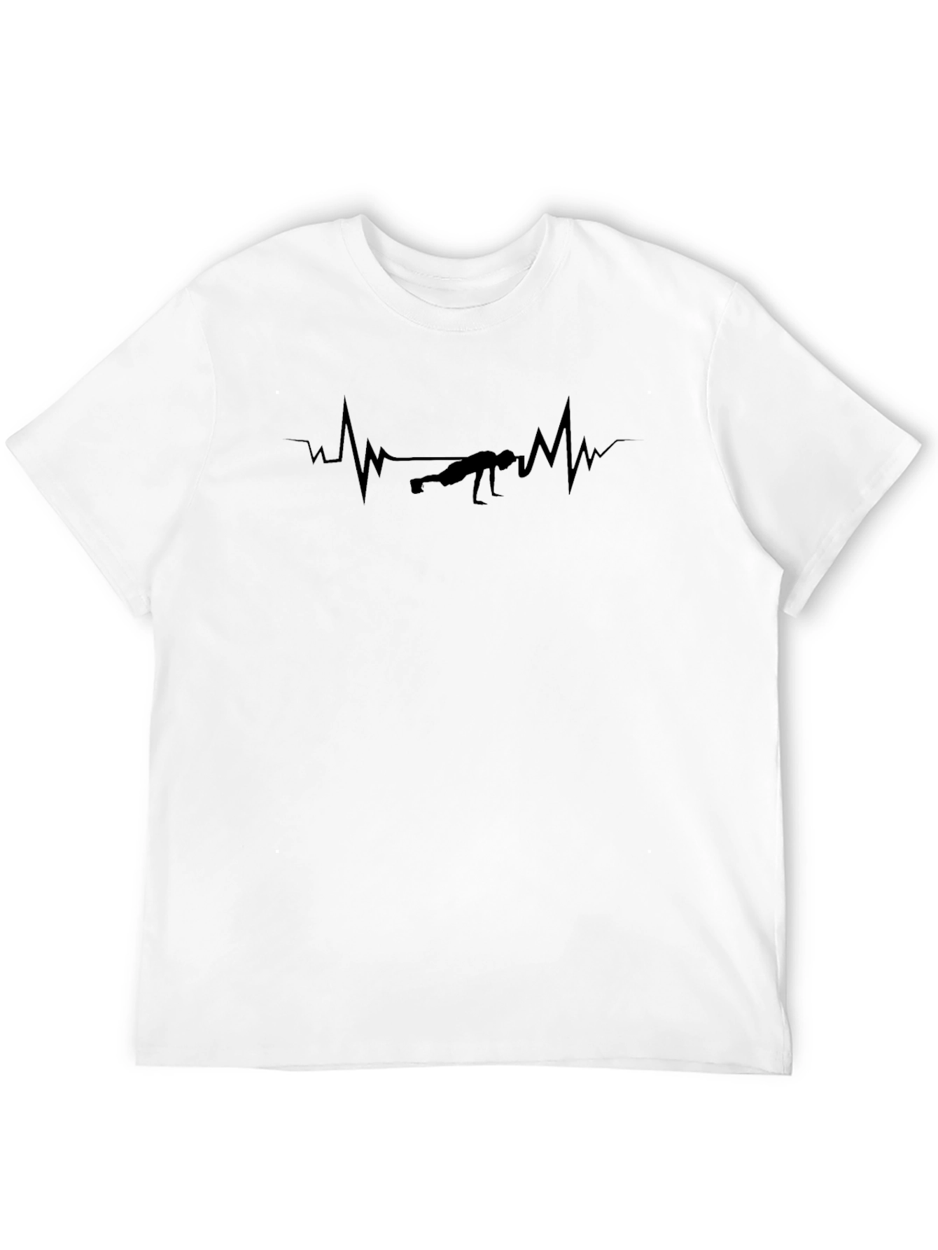 Heartbeat Push-Up Black T-Shirt