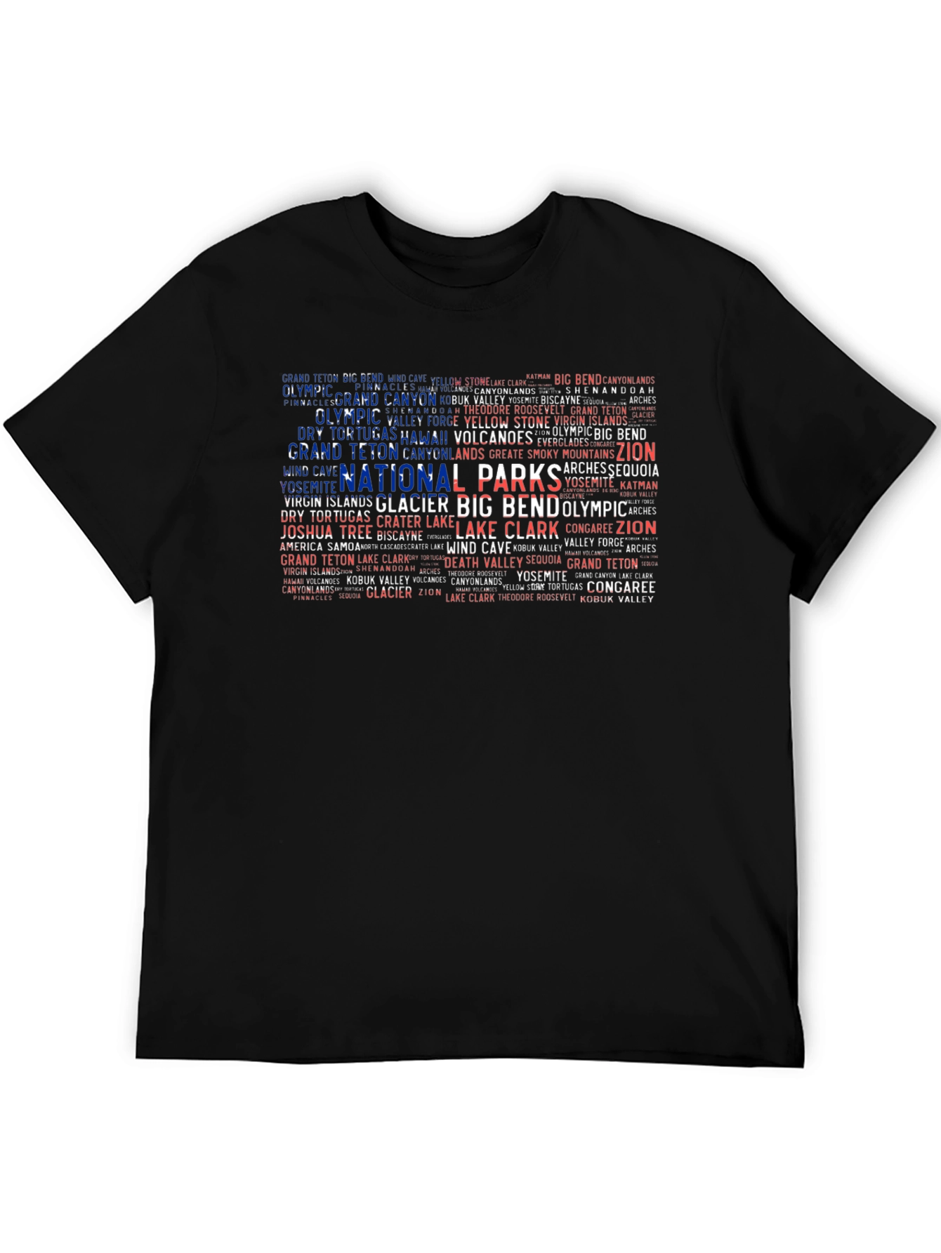 National Parks Word Art Graphic Tee