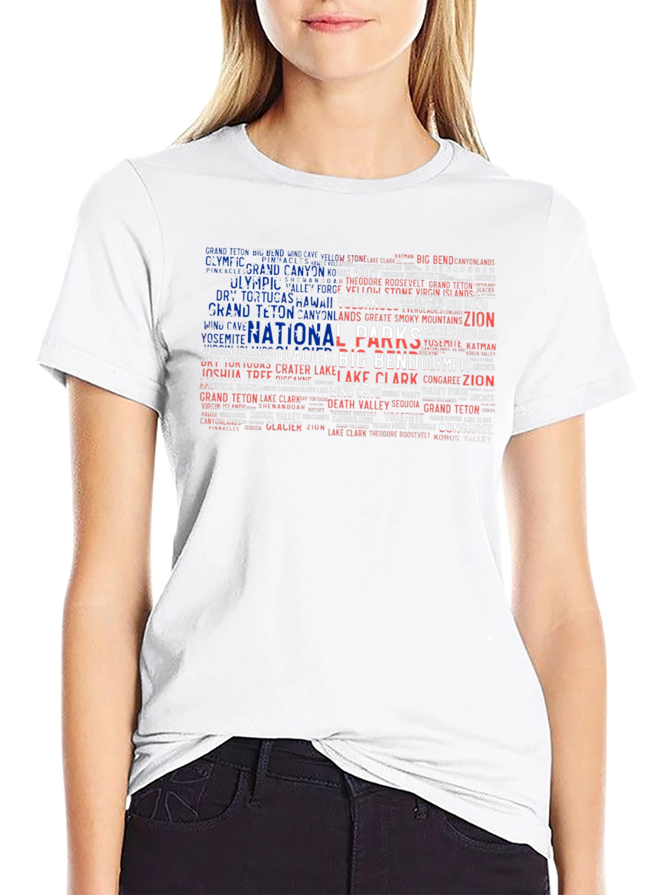 National Parks Word Art Graphic Tee