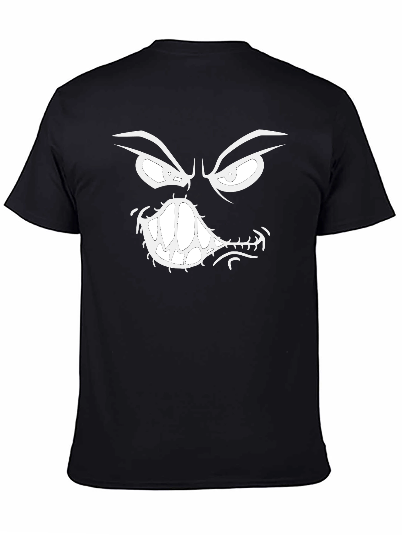 Monster Face Graphic Black T-Shirt
