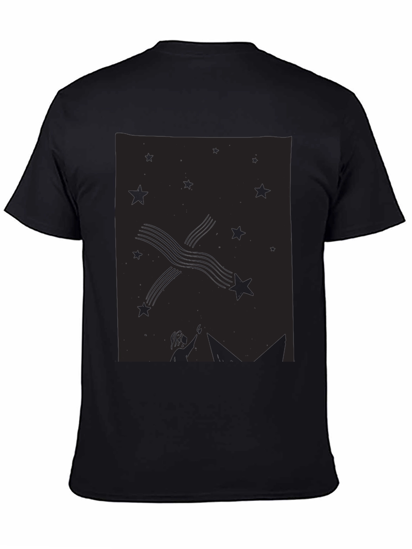 Starry Night Graphic Tee - Unisex Black T-Shirt