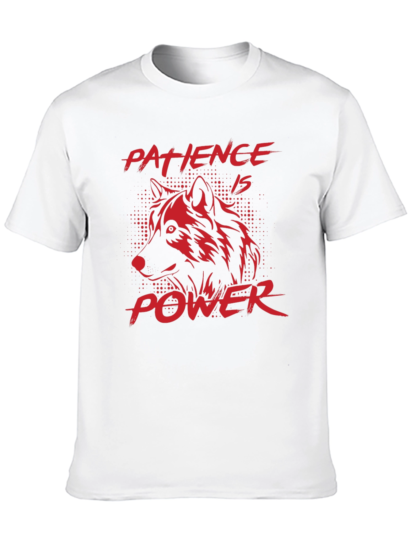 Patience is Power Wolf Graphic T-Shirt